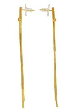 H. Stern Diamond 18 Karat Yellow Gold Fringe Fluid Gold Bead Drop Earrings