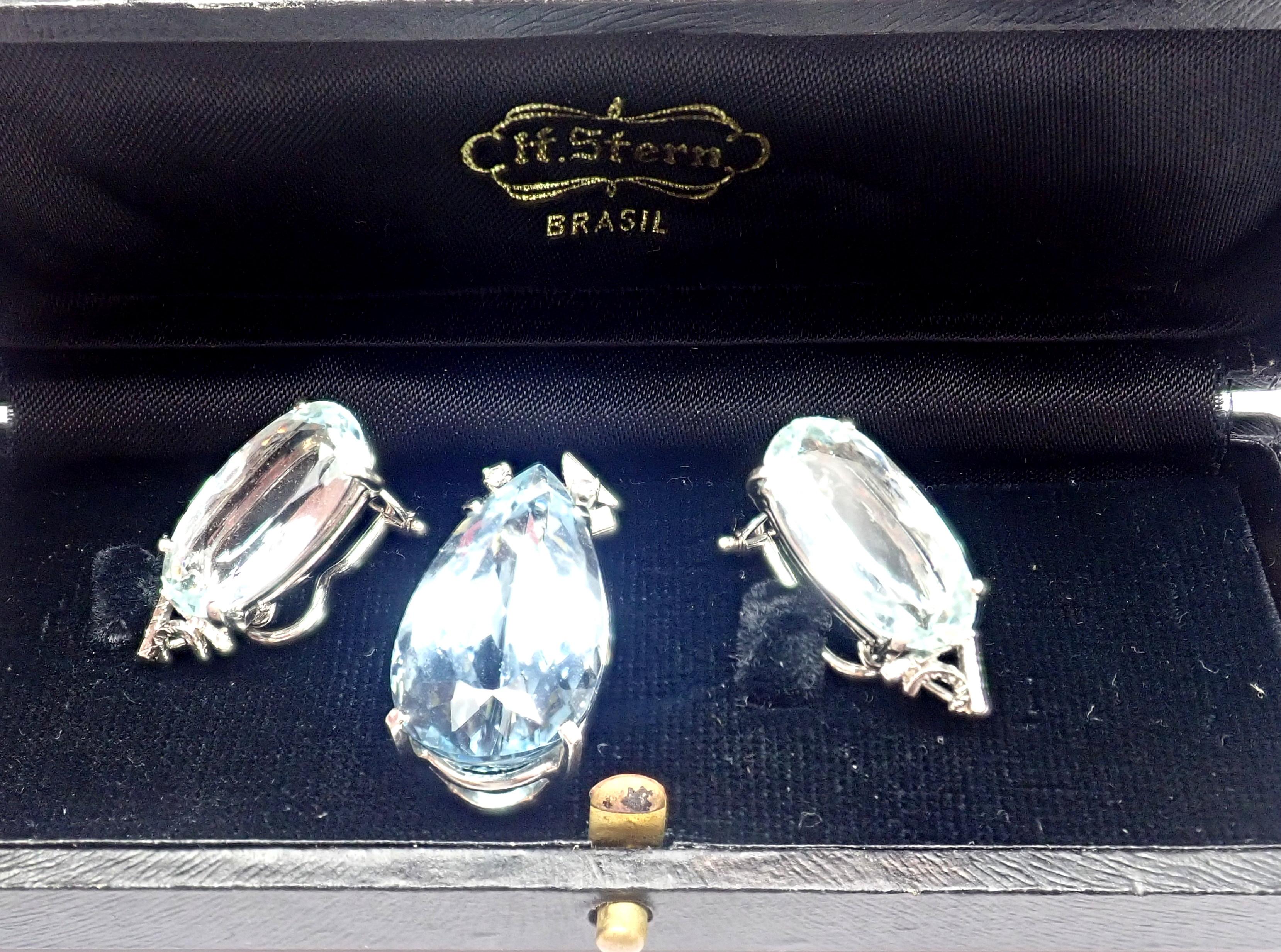 h stern aquamarine earrings