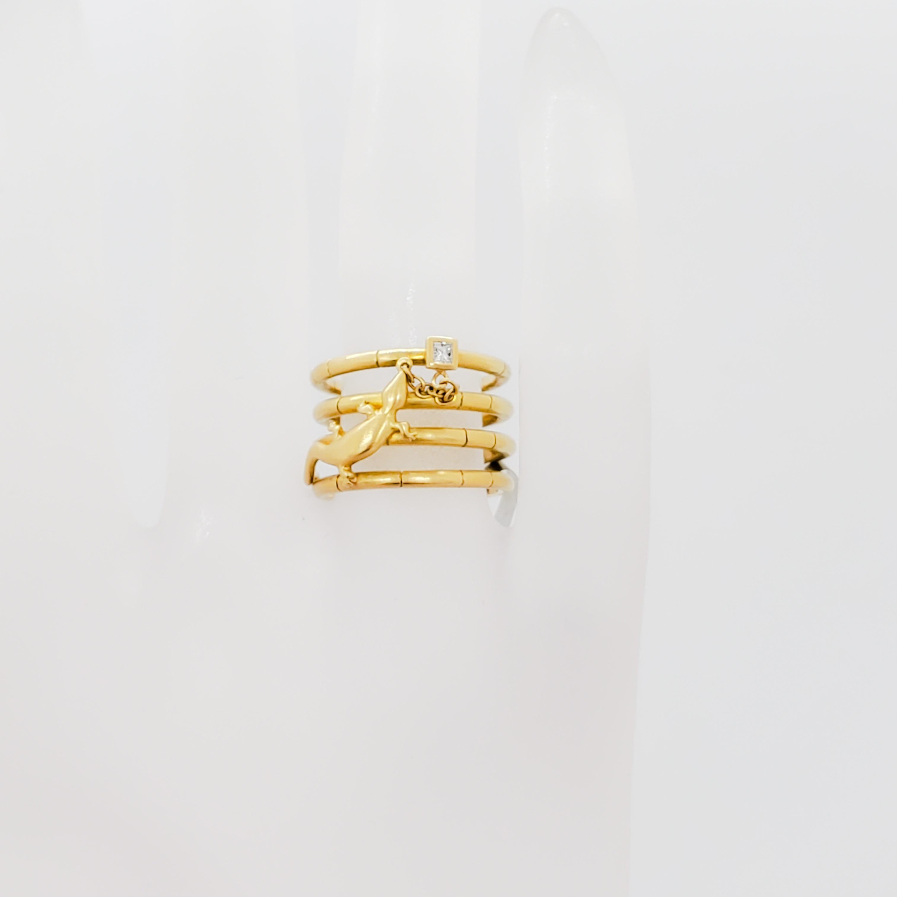 H. Stern Diamond and Gold Stacked Ring in 18k 3