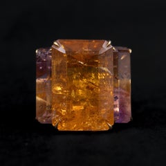 H. Stern Diamond Citrine Ametrine Quartz Cocktail Ring 18K Yellow Gold Brazil