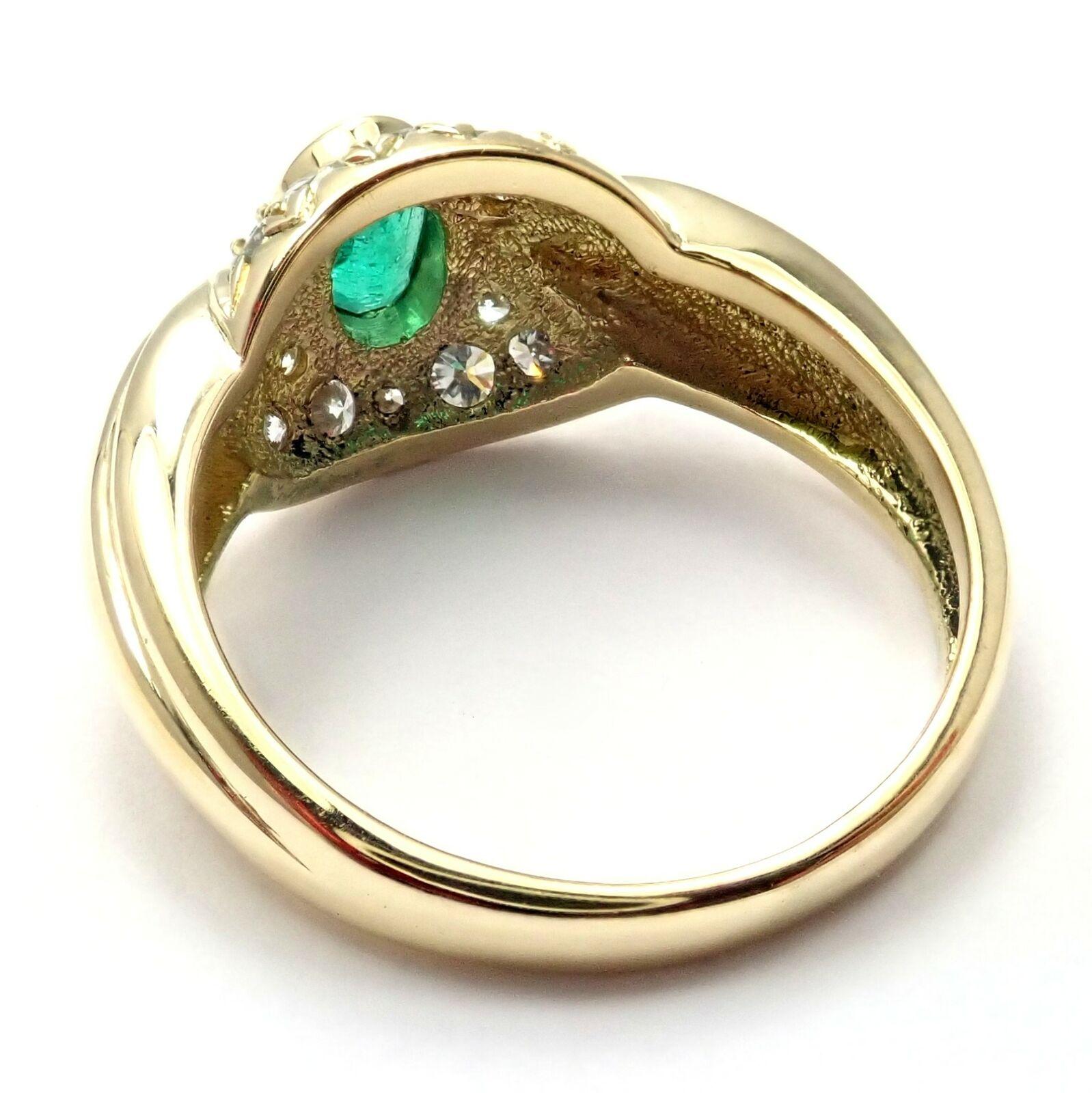Diamant-Smaragd-Gelbgold-Ring von H. Stern im Zustand „Hervorragend“ im Angebot in Holland, PA