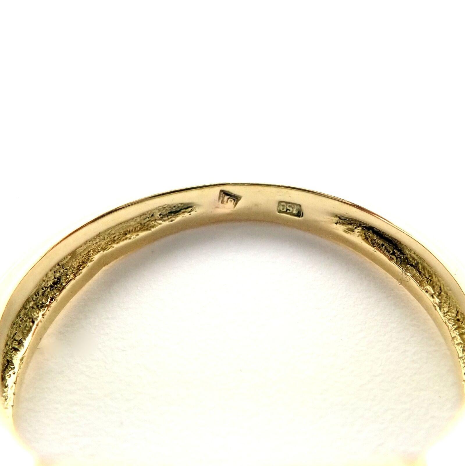 Brilliant Cut H. Stern Diamond Emerald Yellow Gold Ring For Sale