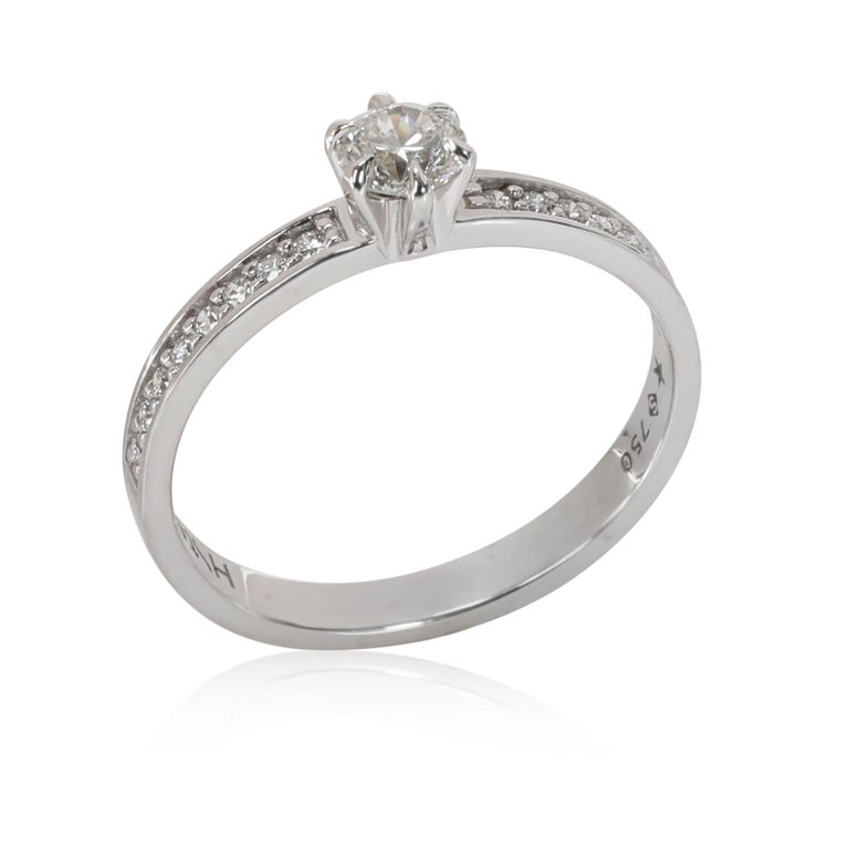 H. Stern Diamond Engagement Ring in 18K White Gold GH SI 0.28 CTW For