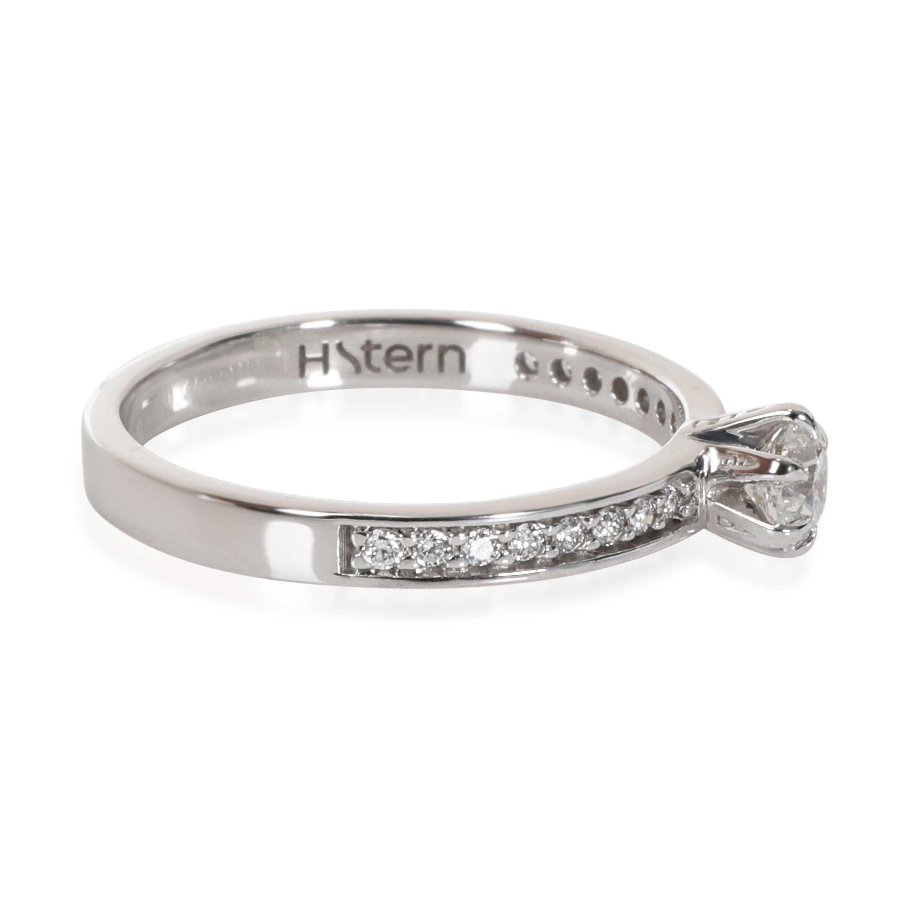 H. Stern Diamond Engagement Ring in 18K White Gold G H SI 0.28 CTW For