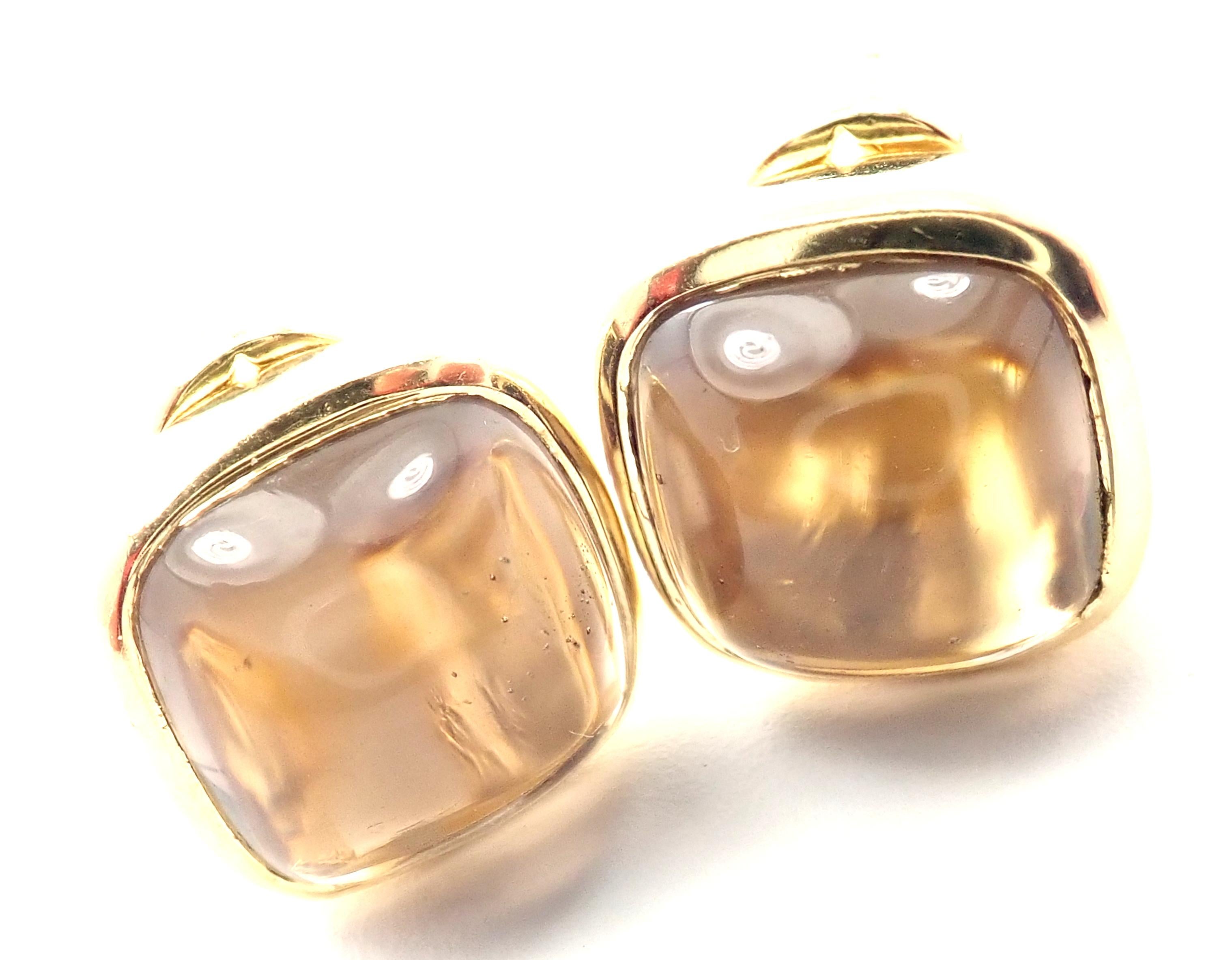 H. Stern Diamond Imperial Topaz Yellow Gold Earrings 6