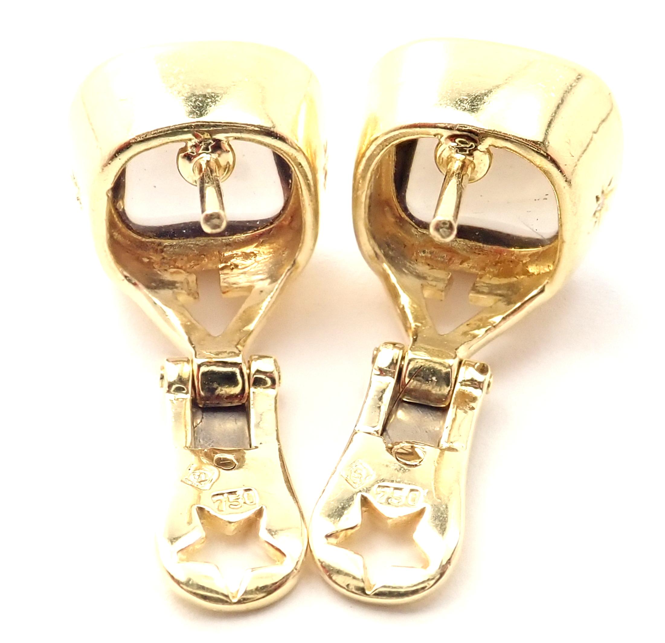 H. Stern Diamond Imperial Topaz Yellow Gold Earrings 1