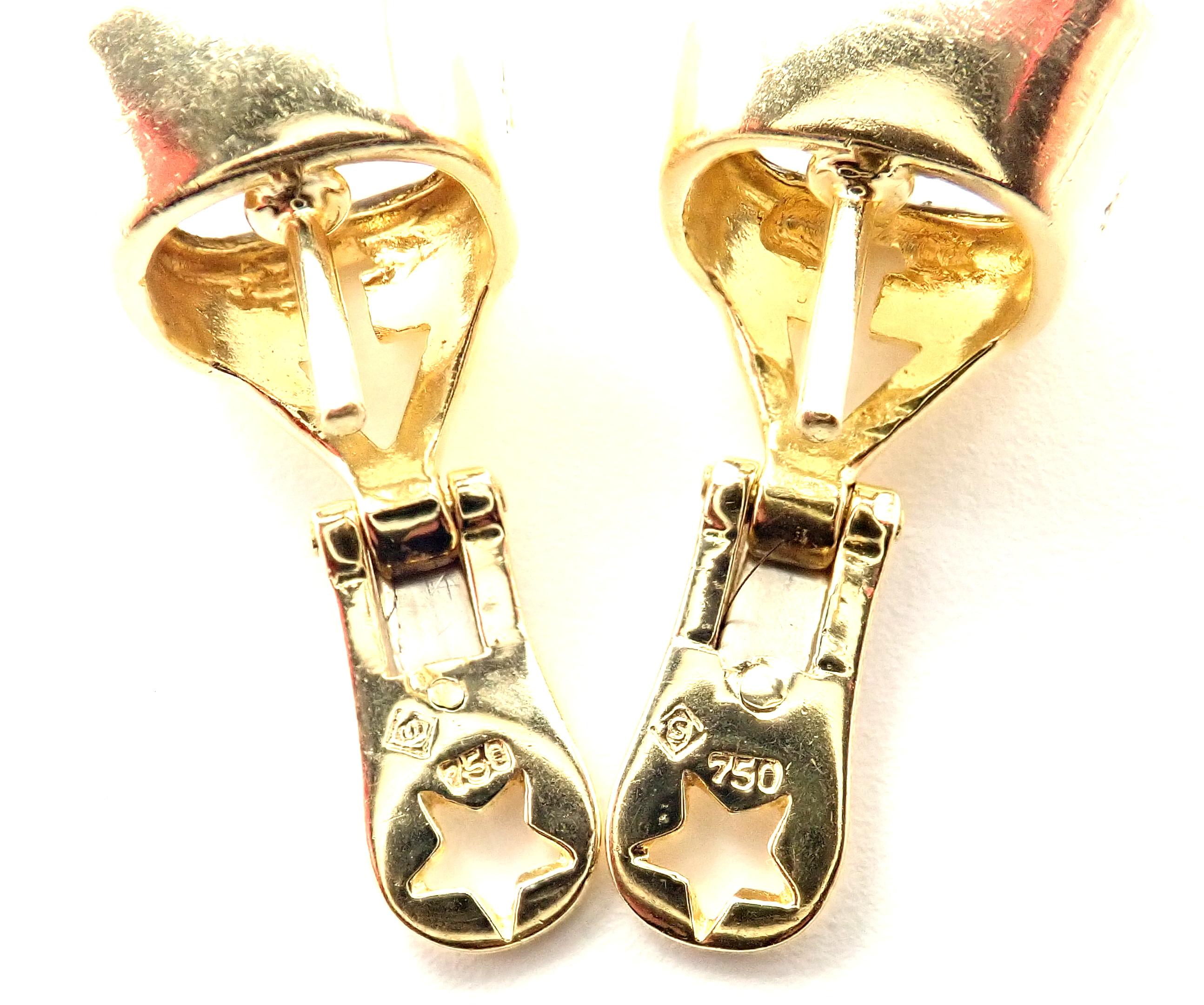 H. Stern Diamond Imperial Topaz Yellow Gold Earrings 3