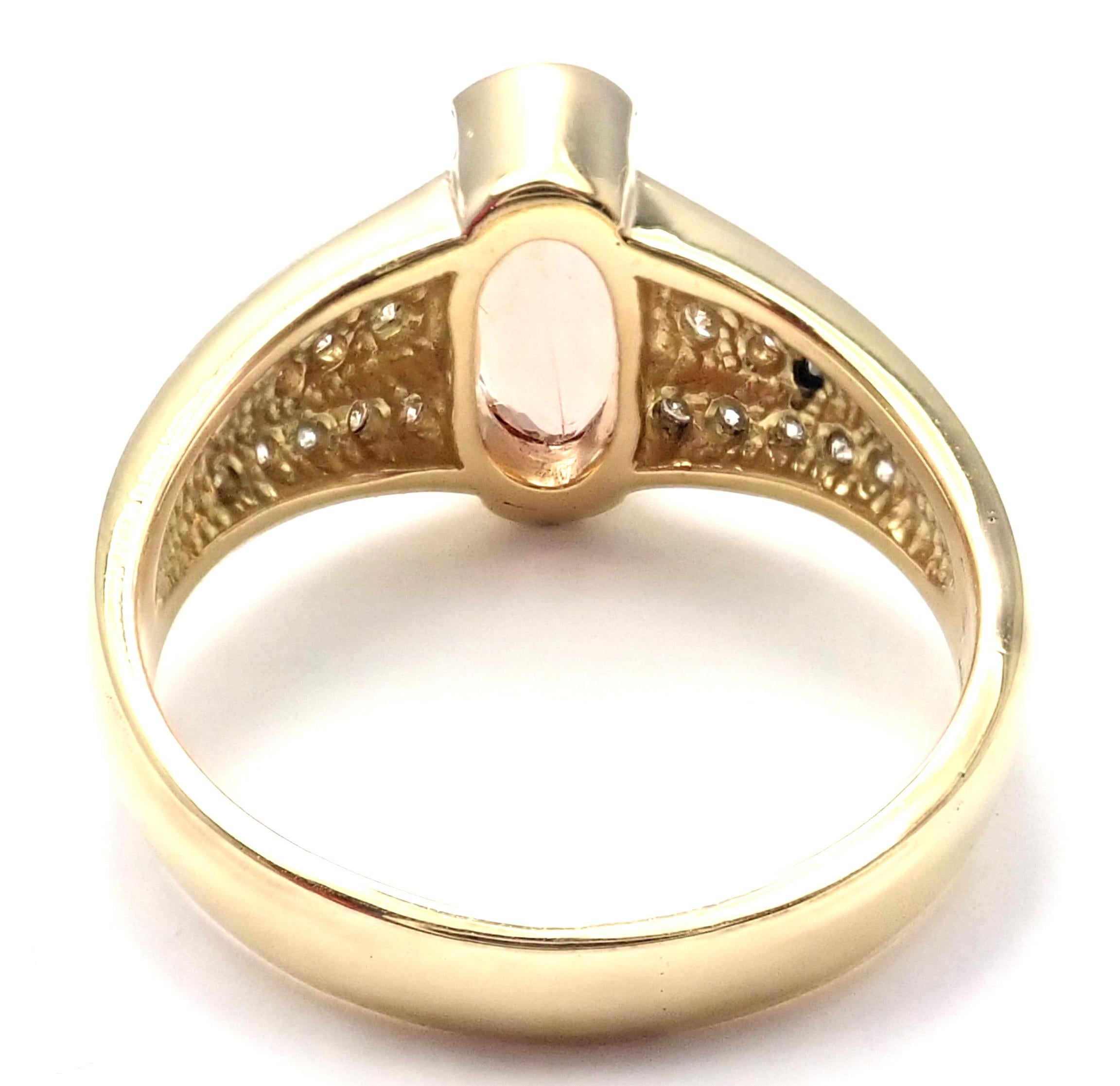 H. Stern Bague en or jaune avec topaze impériale et diamants Excellent état à Southampton, PA