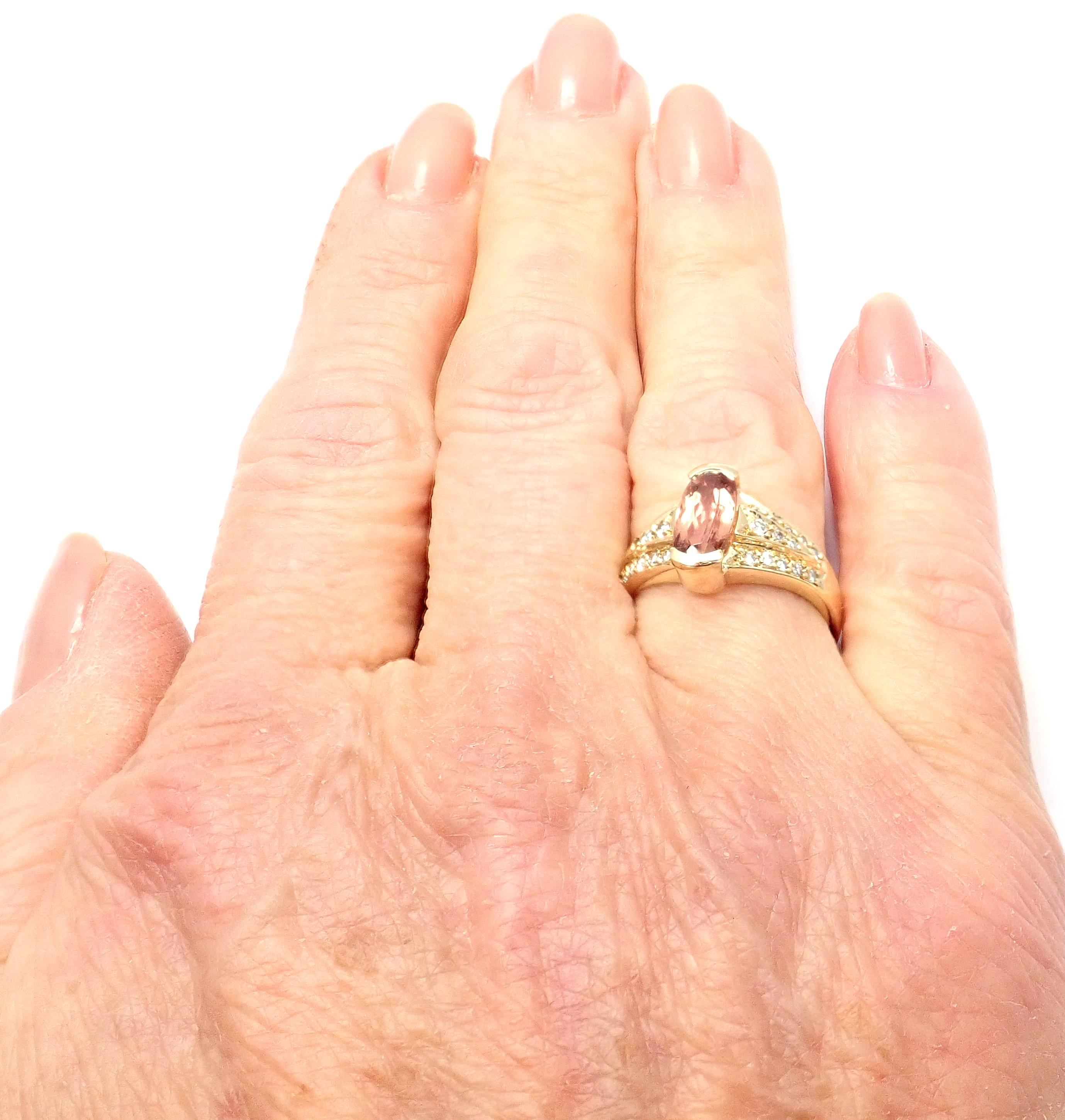 H. Stern Bague en or jaune avec topaze impériale et diamants 4