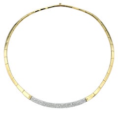 H. Stern Diamond Pavé Collar Style Necklace Set in 18 Karat Yellow Gold