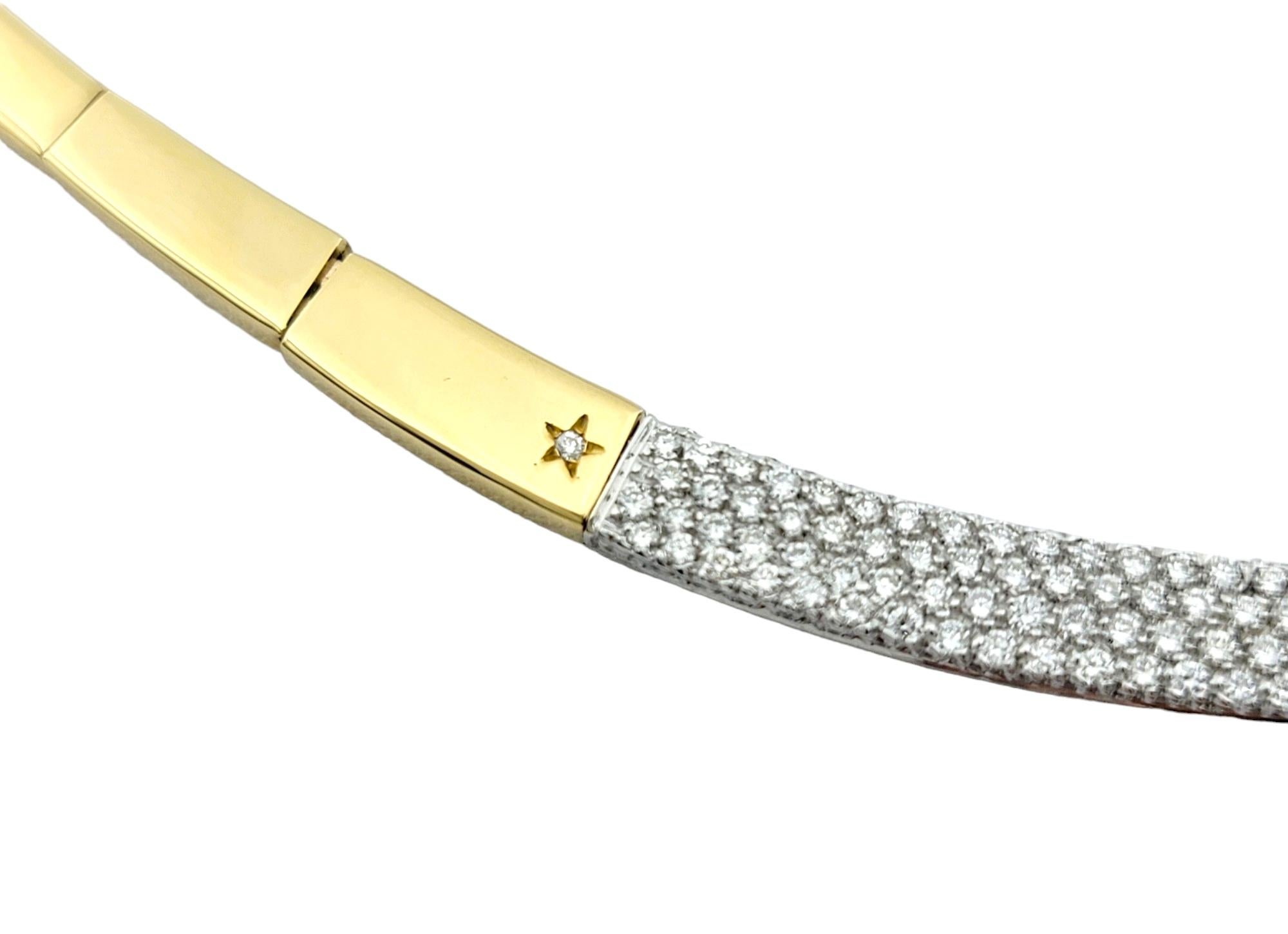 H. Stern Diamant-Pavé-Halskette im Halsbandstil aus 18 Karat Gelbgold im Zustand „Gut“ im Angebot in Scottsdale, AZ