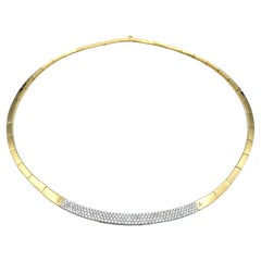 H. Stern Diamond Pavé Collar Style Necklace Set in 18 Karat Yellow Gold