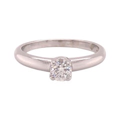 H. Stern Diamond Solitaire Ring 18k White Gold 0.30 Ct.