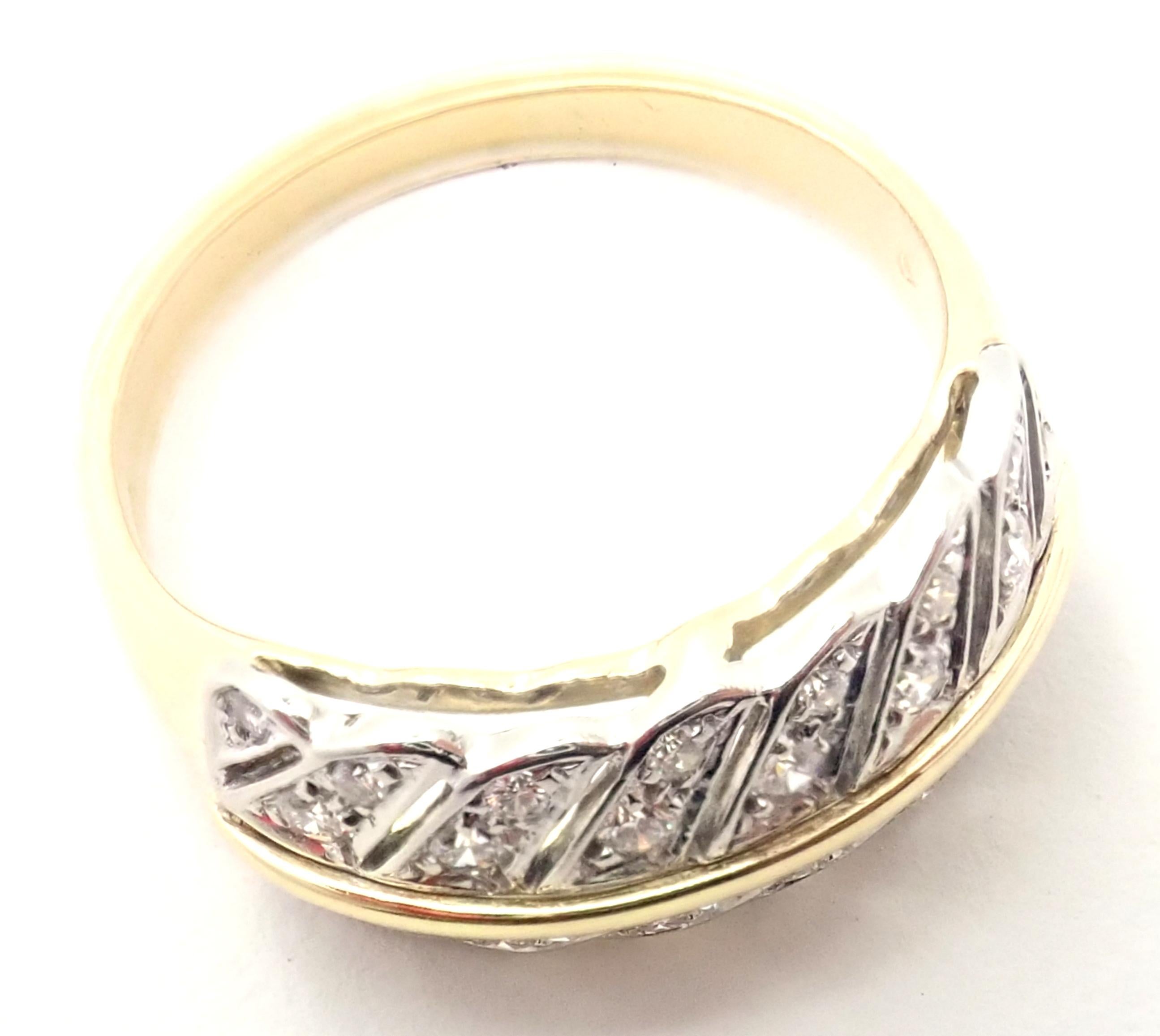 Women's or Men's H. Stern Diamond Yellow Gold Band Ring