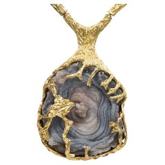 Retro H. Stern Druzy Quartz Necklace