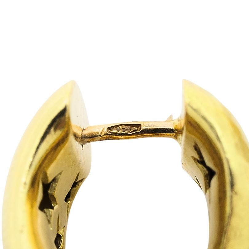 H. Stern Earrings 18k Hammered Gold 6