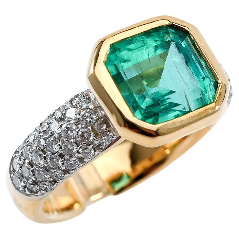 H Stern Emerald and Diamond Ring
