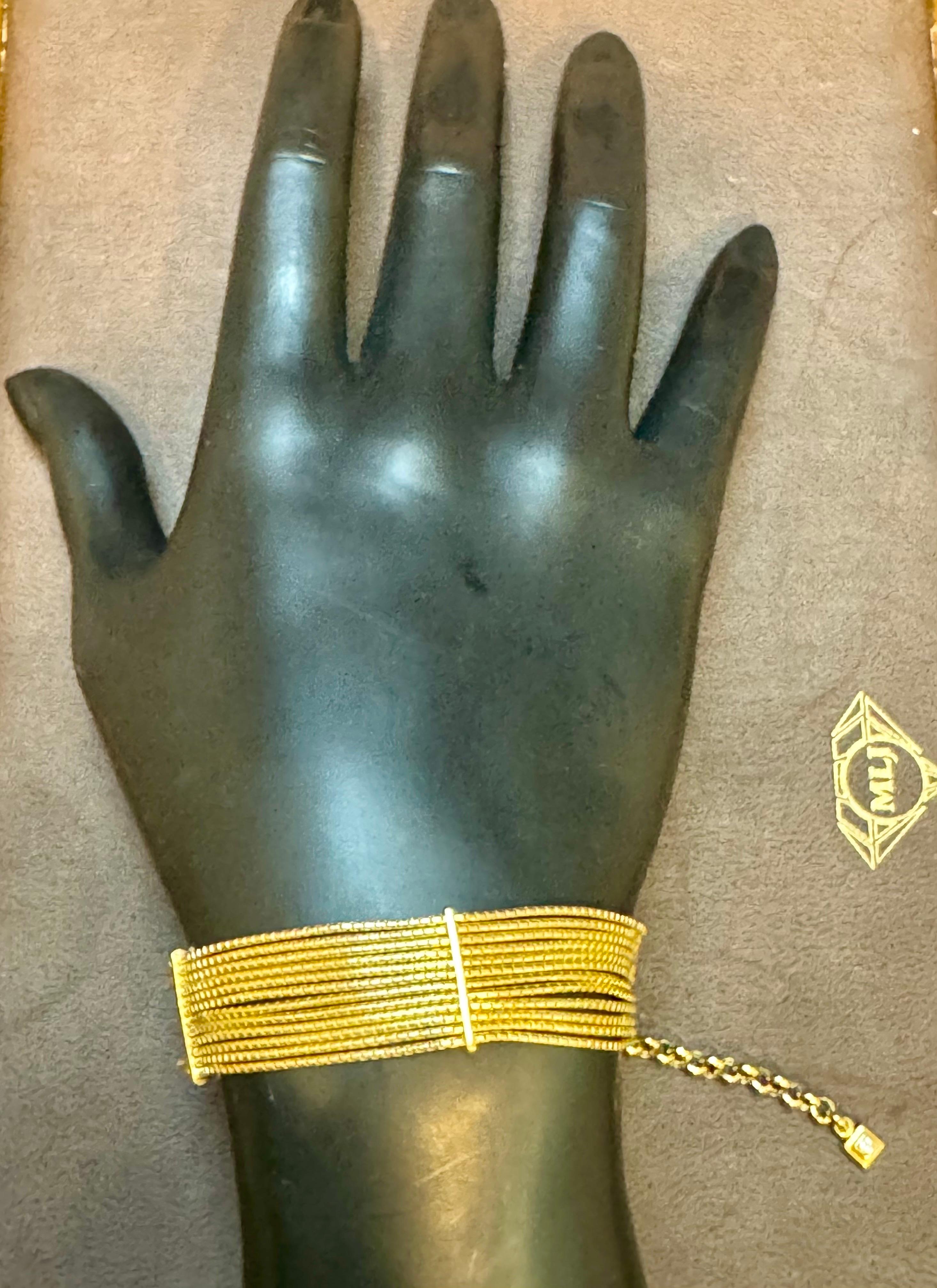 H. Collection'Stern Filamenti in oro 18KY Collana e Bracciale, 85 Gm in vendita 3