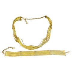 H. Stern Filaments Collection, ensemble collier et bracelet ras du cou en or 18 carats, 85 g