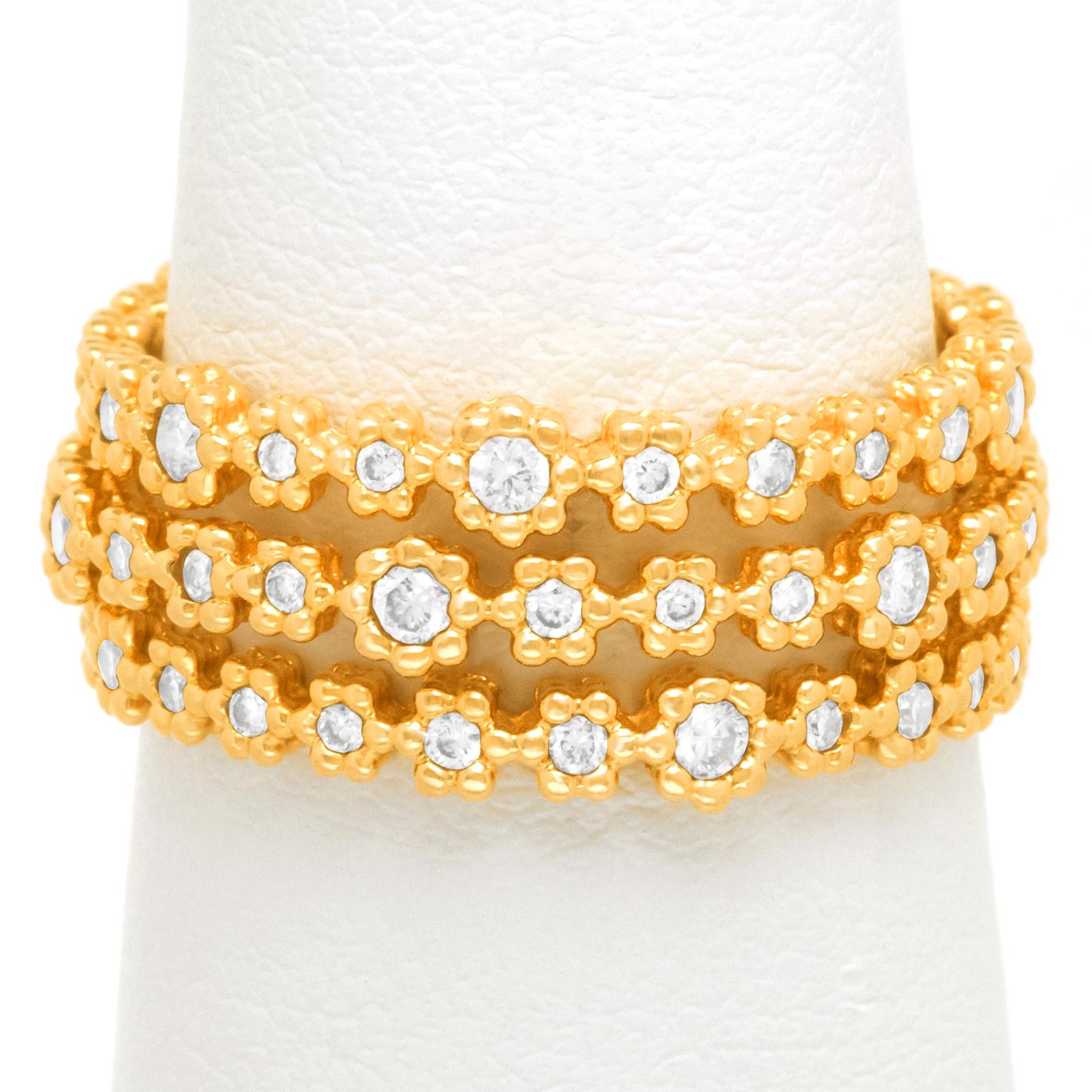 Round Cut H. Stern Flower Power Diamond Ring