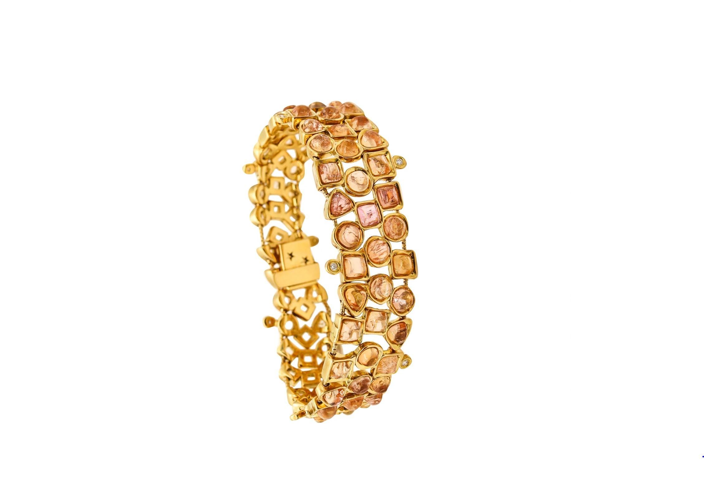 H. Stern Gem Set Flexible Bracelet 18Kt Yellow Gold with 58.68 Cts in Gemstones 1