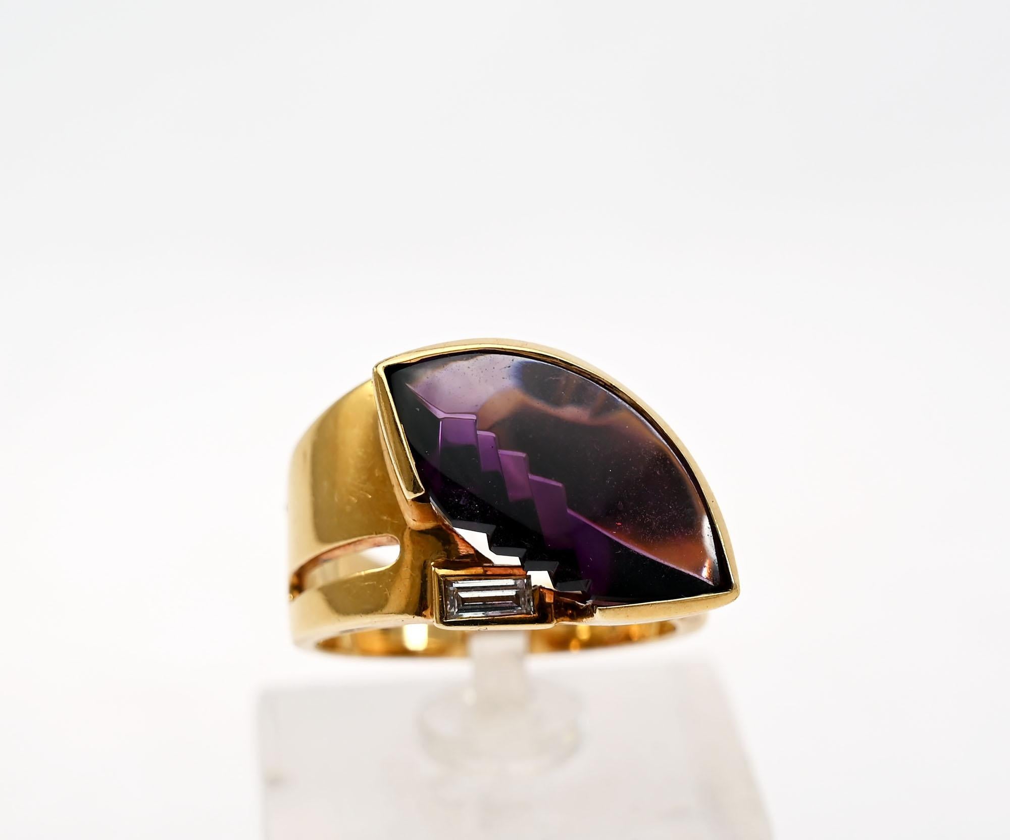 H. Stern Gold und Amethyst Ring (Moderne) im Angebot