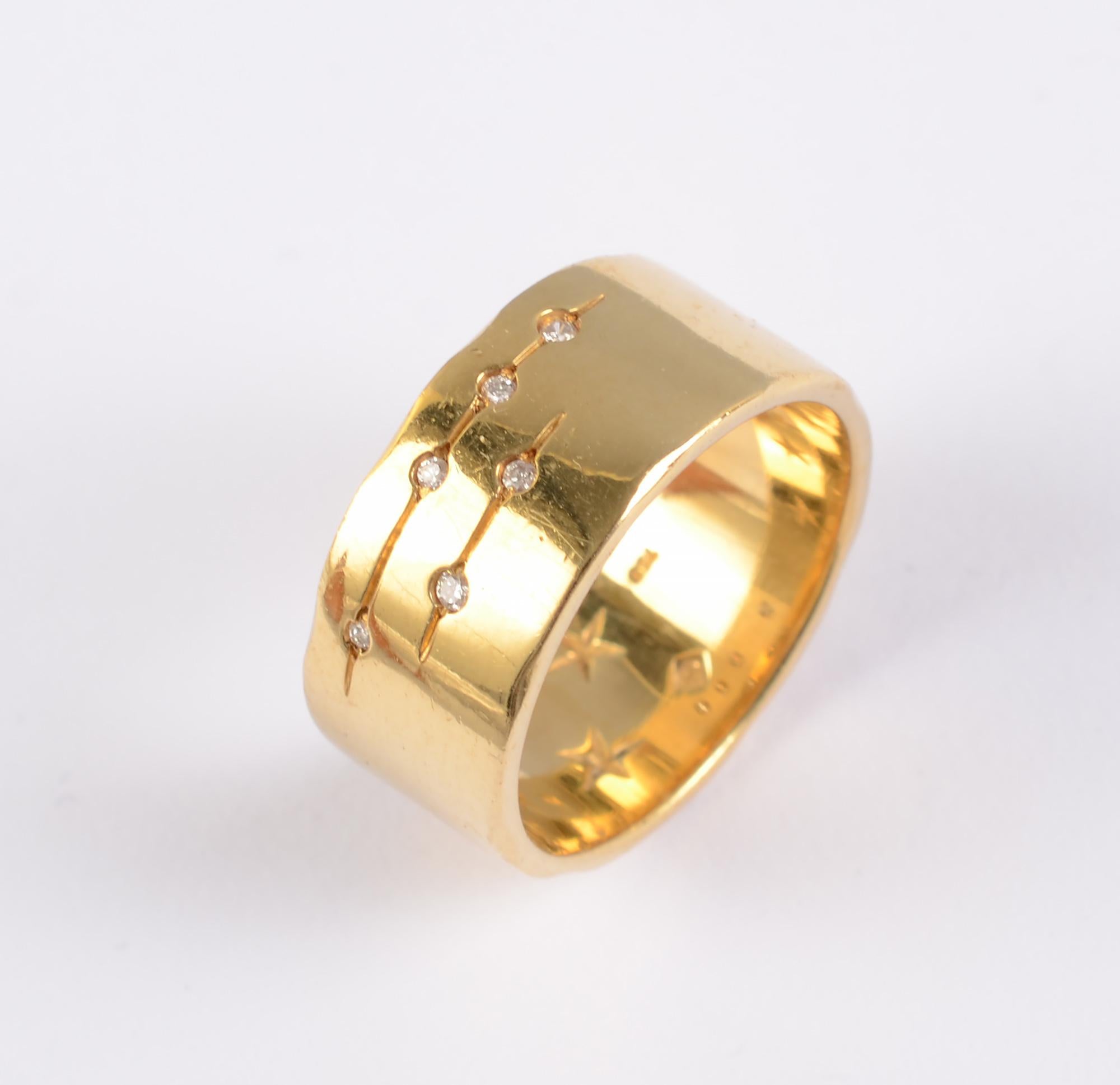 Contemporary H. Stern Gold and Diamond Band Ring