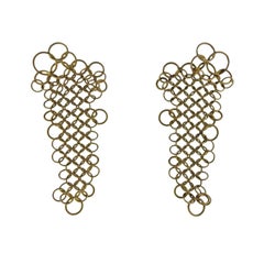 H. Stern Gold Mesh Drop Earrings