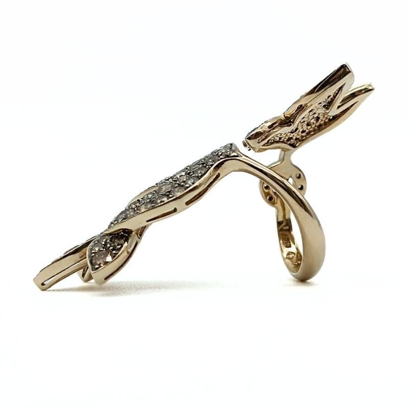 Women's or Men's H. Stern Gold Ring with Diamonds For Sale