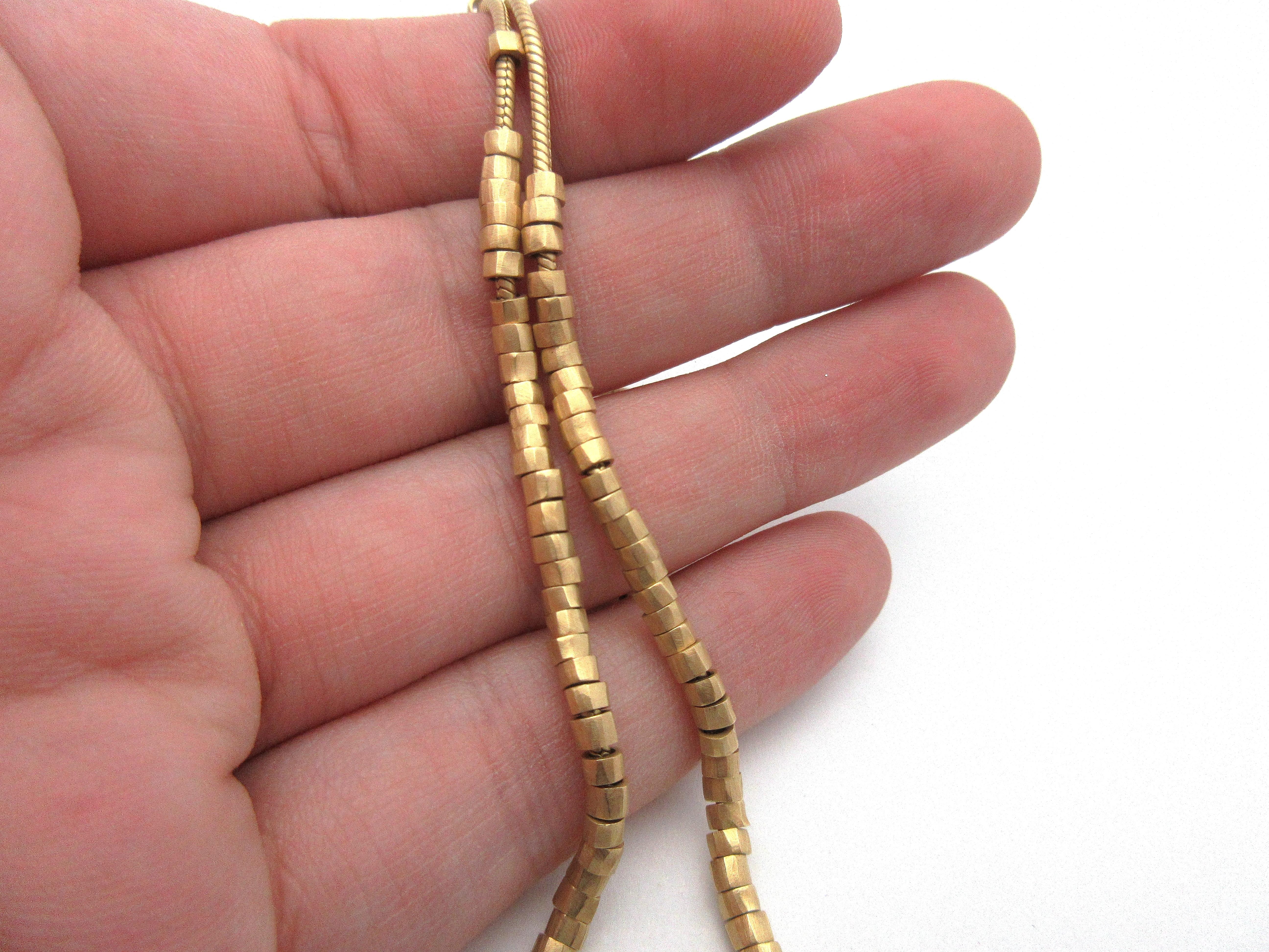 H. Stern Golden Beaded Necklace 18 Karat Yellow Gold In Excellent Condition In Manchester, NH