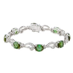 H. Stern Green Tourmaline and Diamond Pave Gold Bracelet