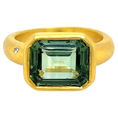 H. Stern Green Tourmaline and Diamond Ring in 18K Gold