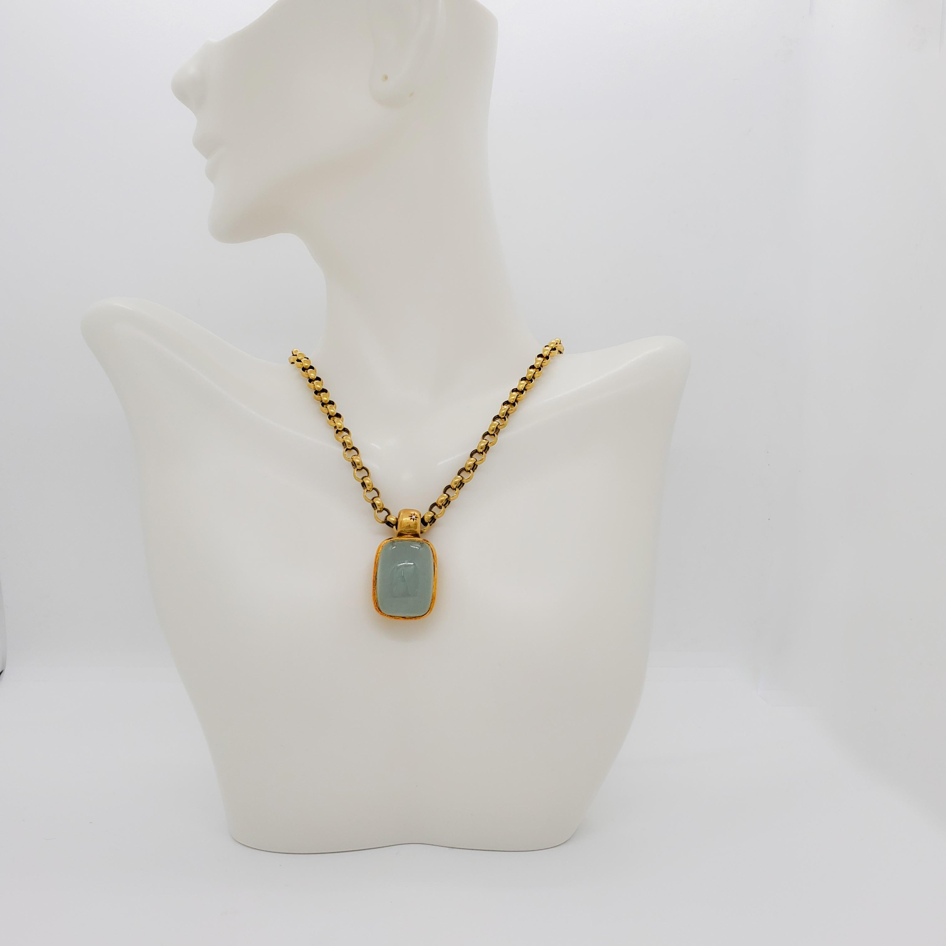 light green stone necklace