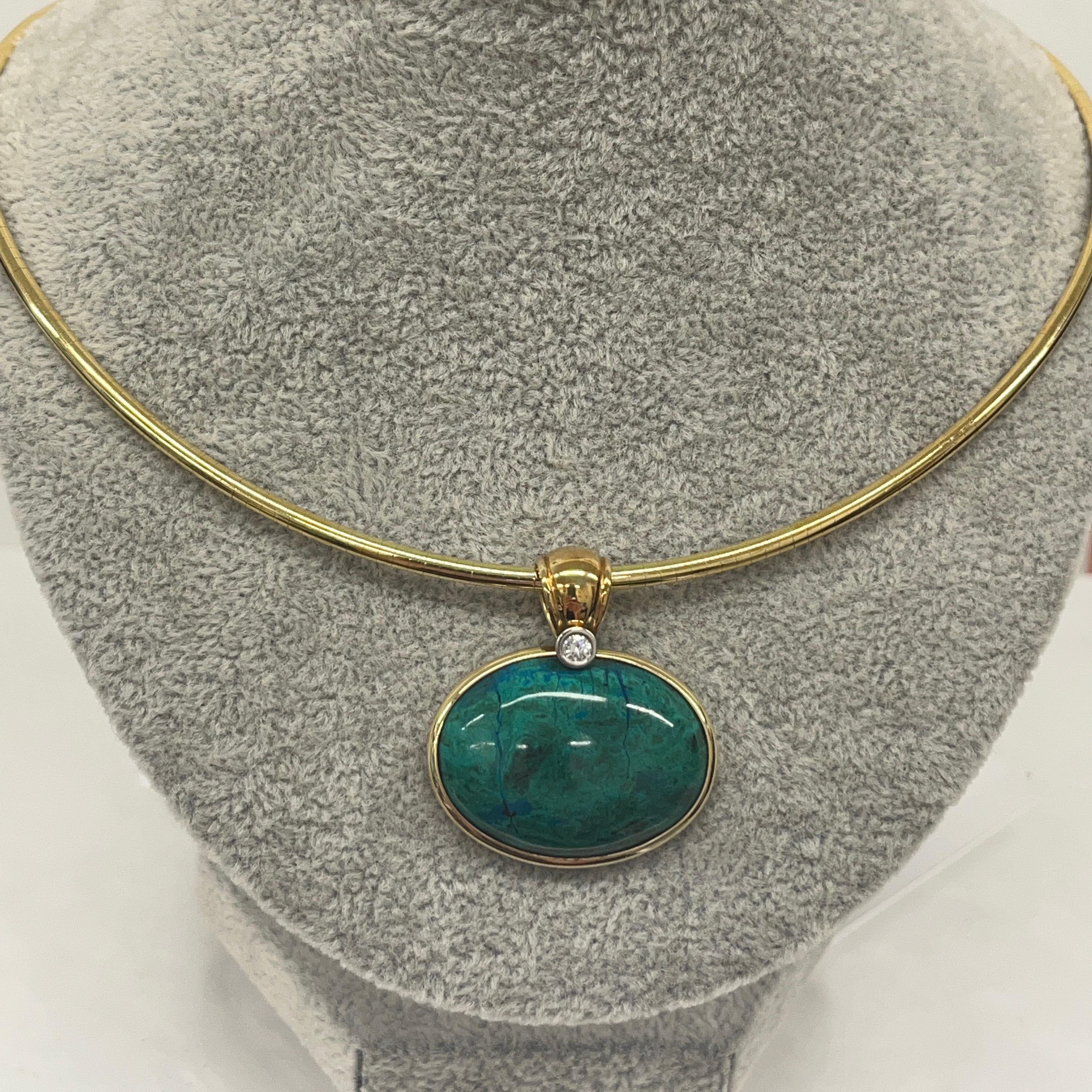 H. Stern Collana girocollo con malachite e diamanti in oro giallo 18 ct. In condizioni ottime in vendita a London, GB