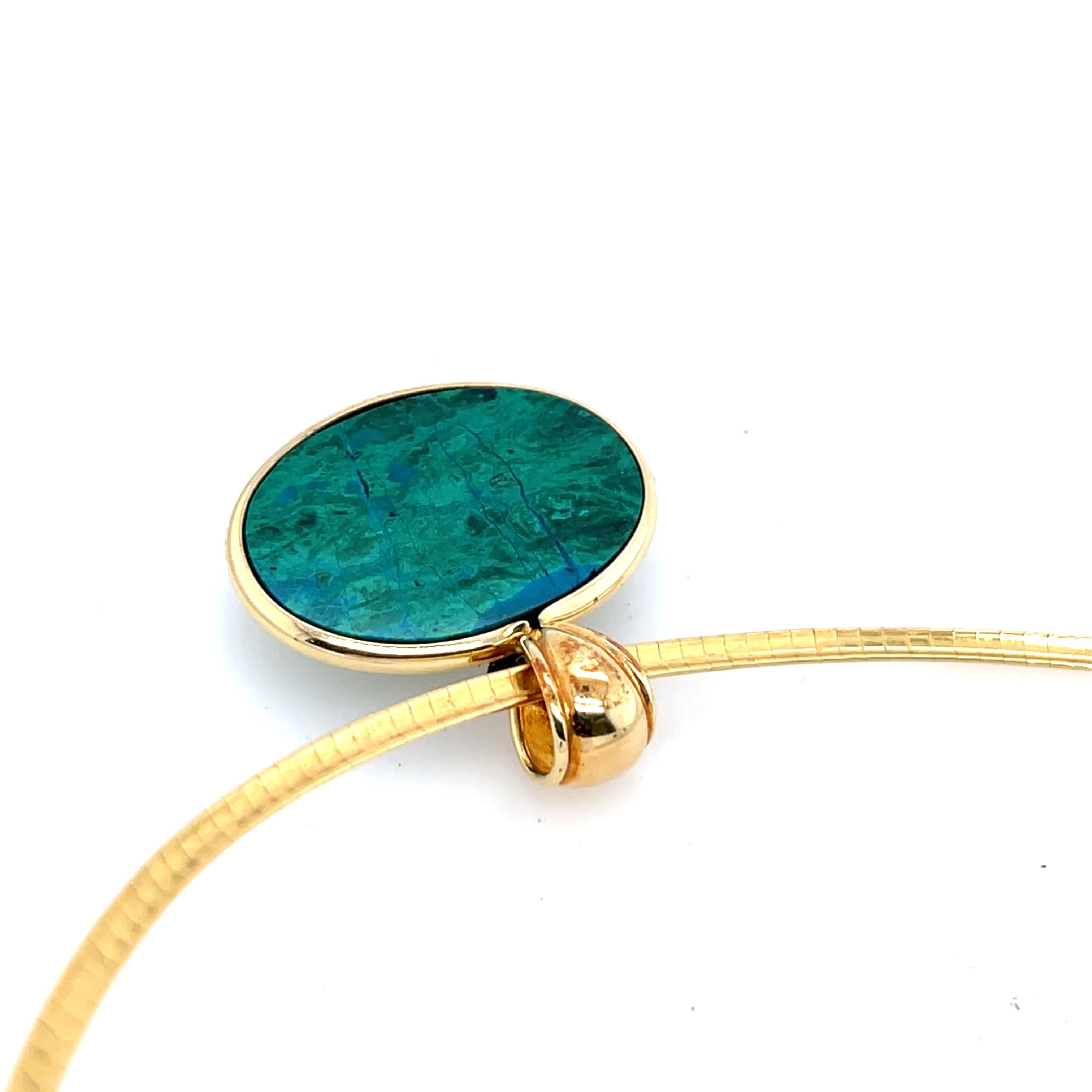 H. Stern Collana girocollo con malachite e diamanti in oro giallo 18 ct. in vendita 3