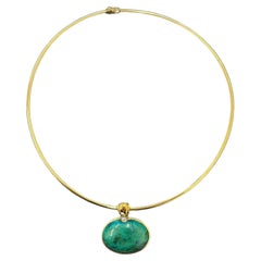 H. Stern Collana girocollo con malachite e diamanti in oro giallo 18 ct.