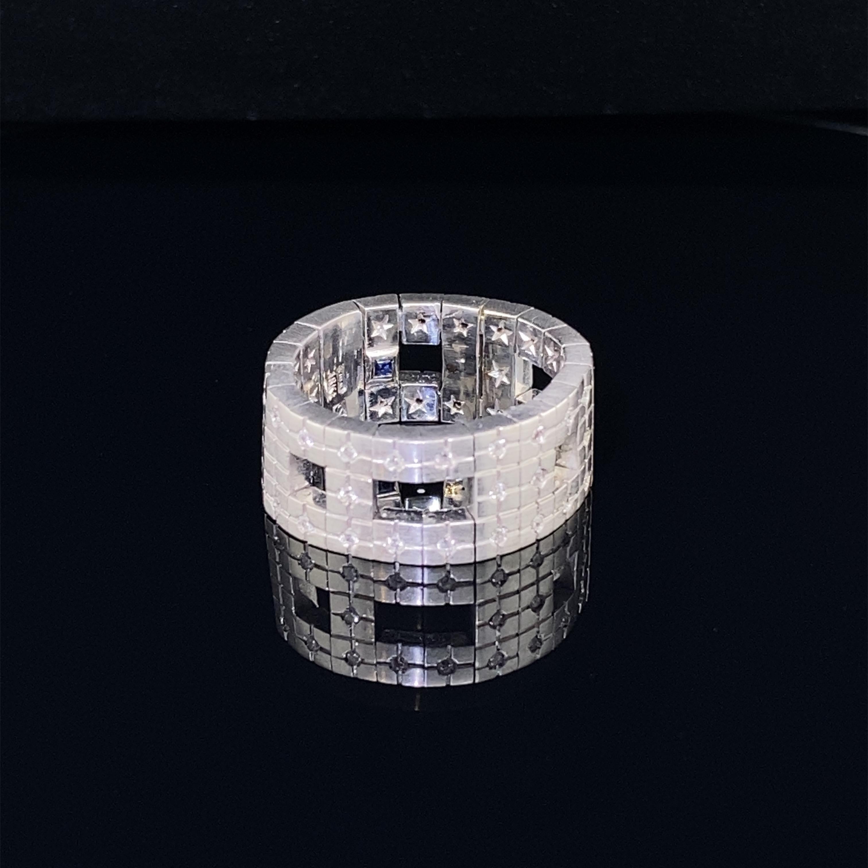 Round Cut H Stern Metropolis Collection 18 Karat White Gold and Diamond Ring, Ring For Sale