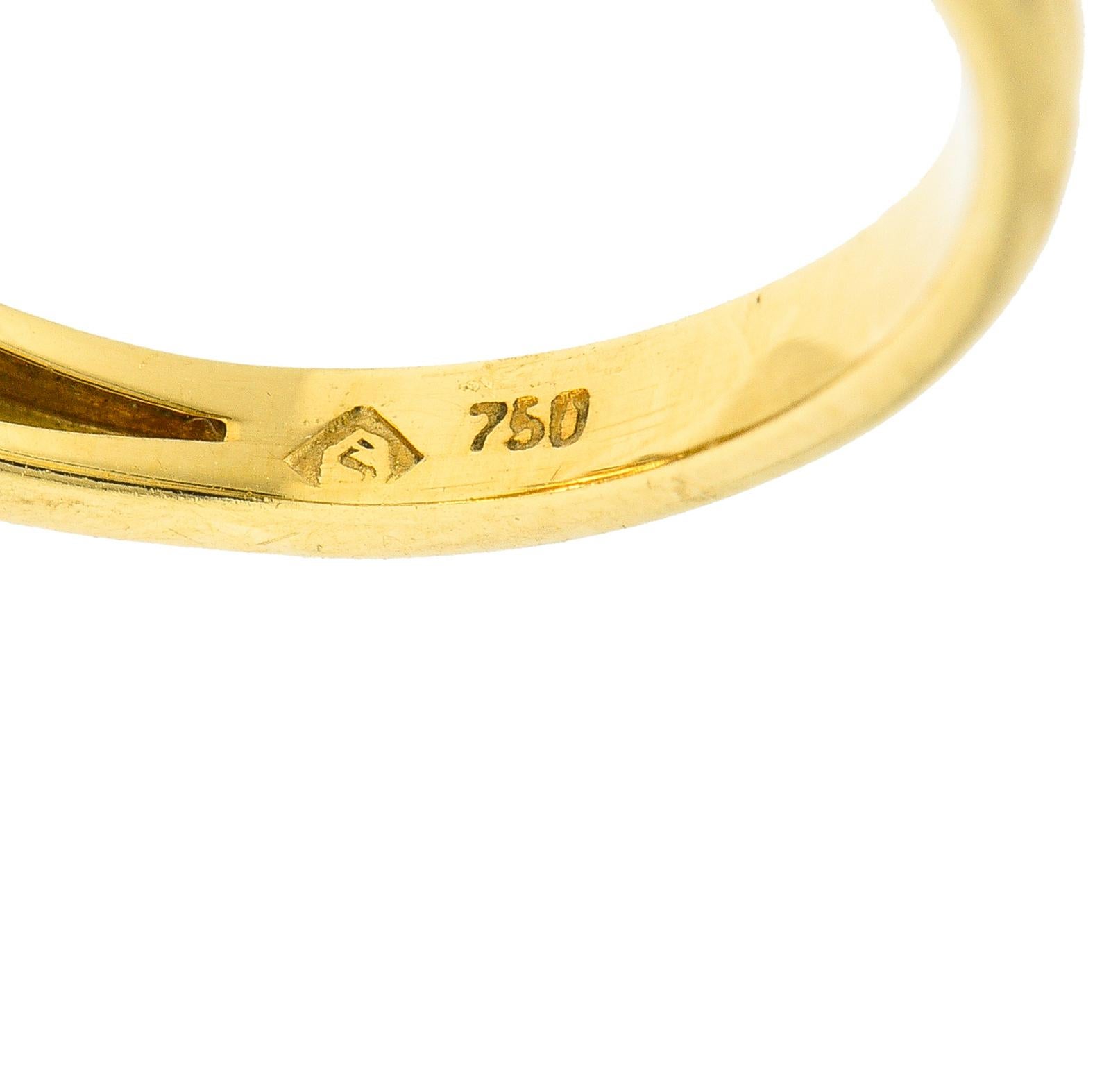 H Stern Modernist 6.10 Carat Amethyst Citrine Diamond 18 Karat Gold Cluster Ring 2