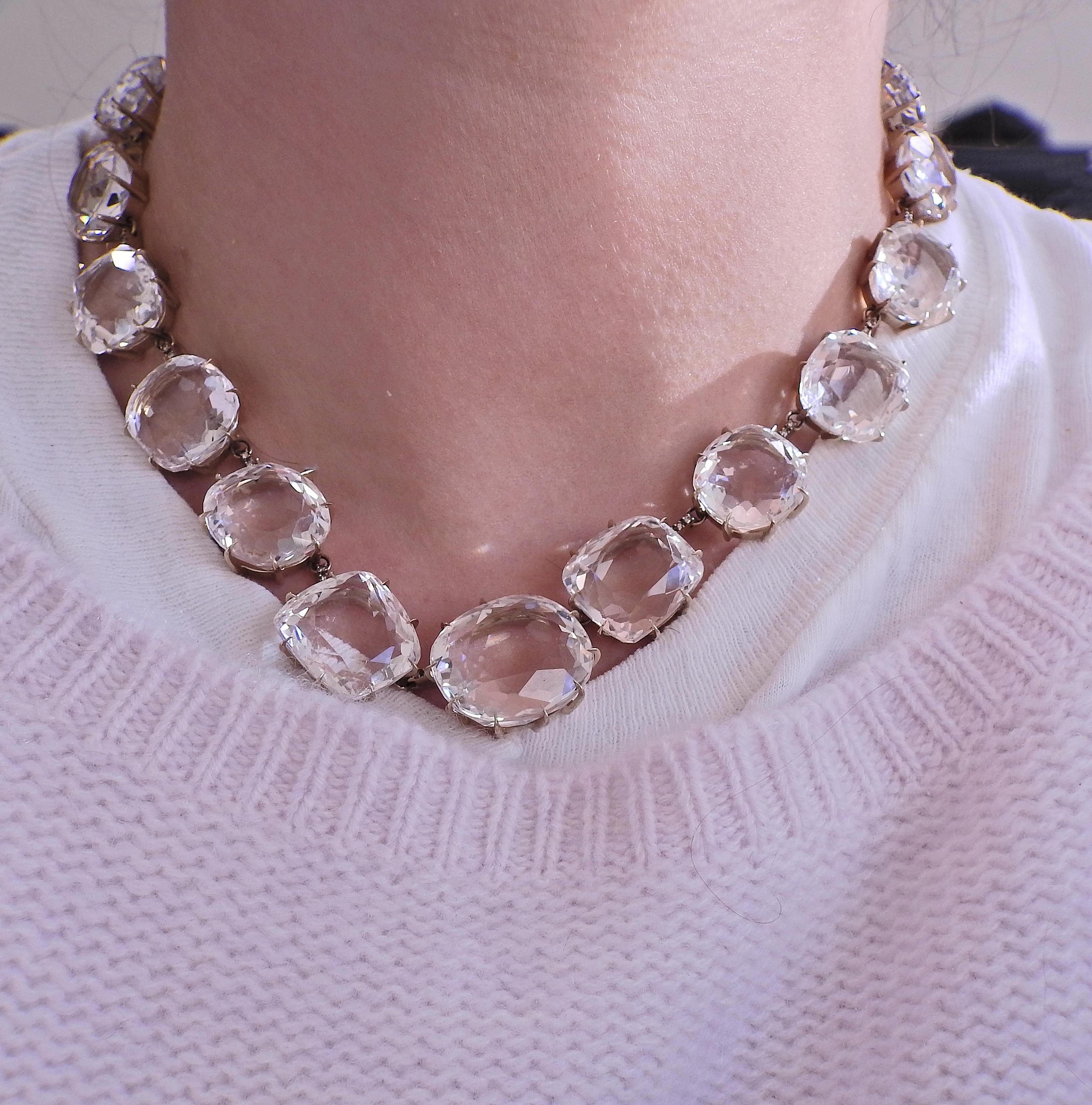 diamond crystal necklace