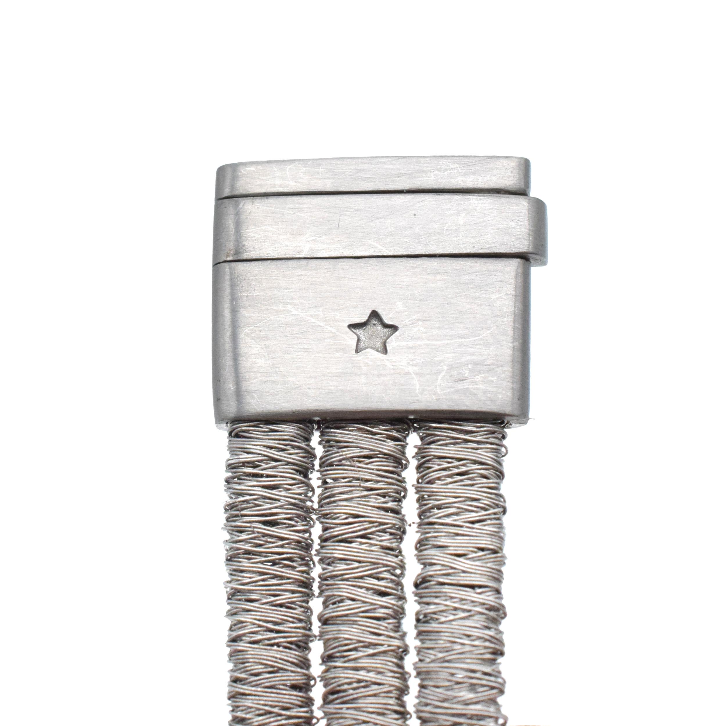 H. Stern Multi Row Necklace In 18k White Gold. For Sale 1
