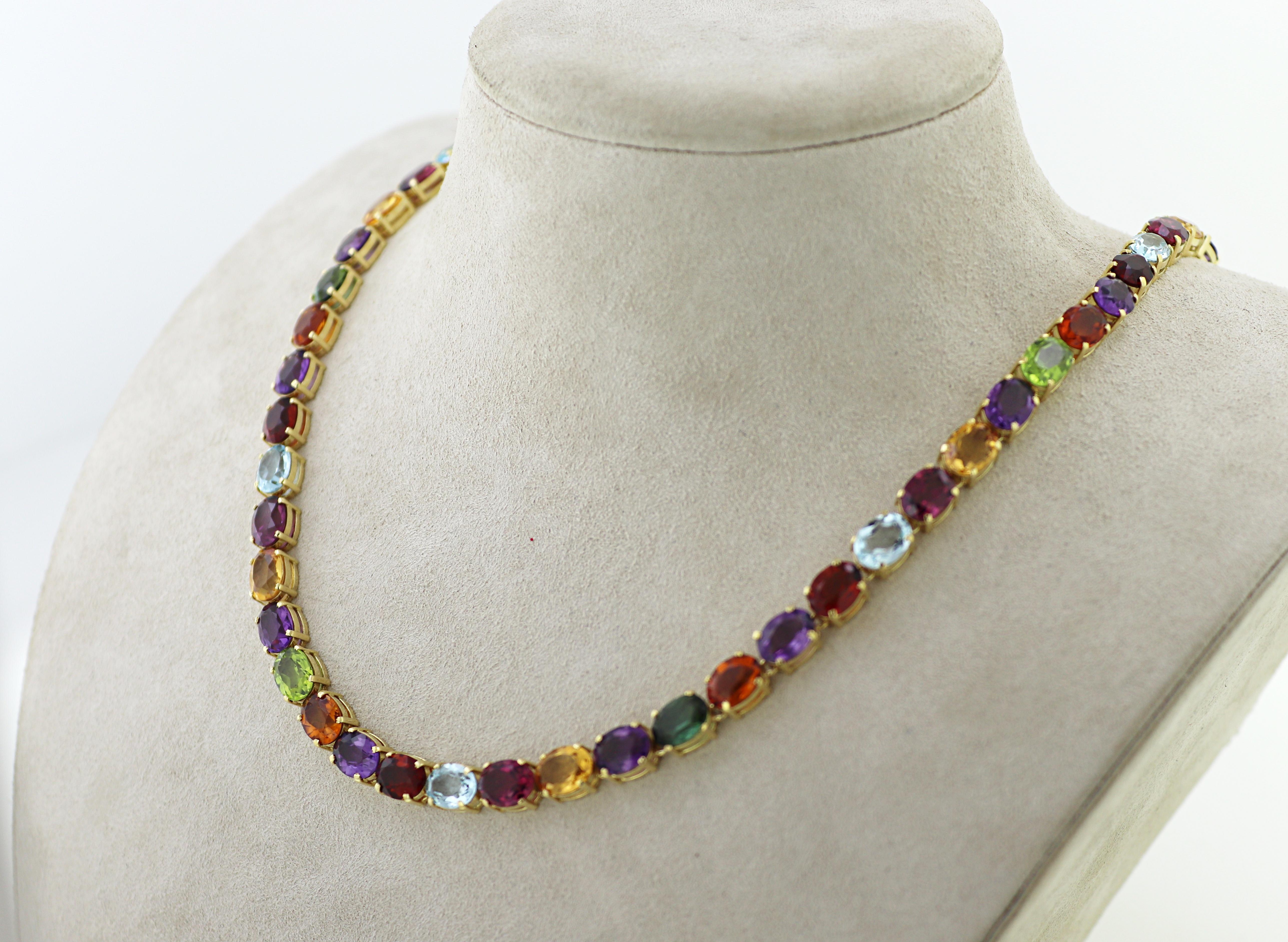 raffinato murano rainbow necklace