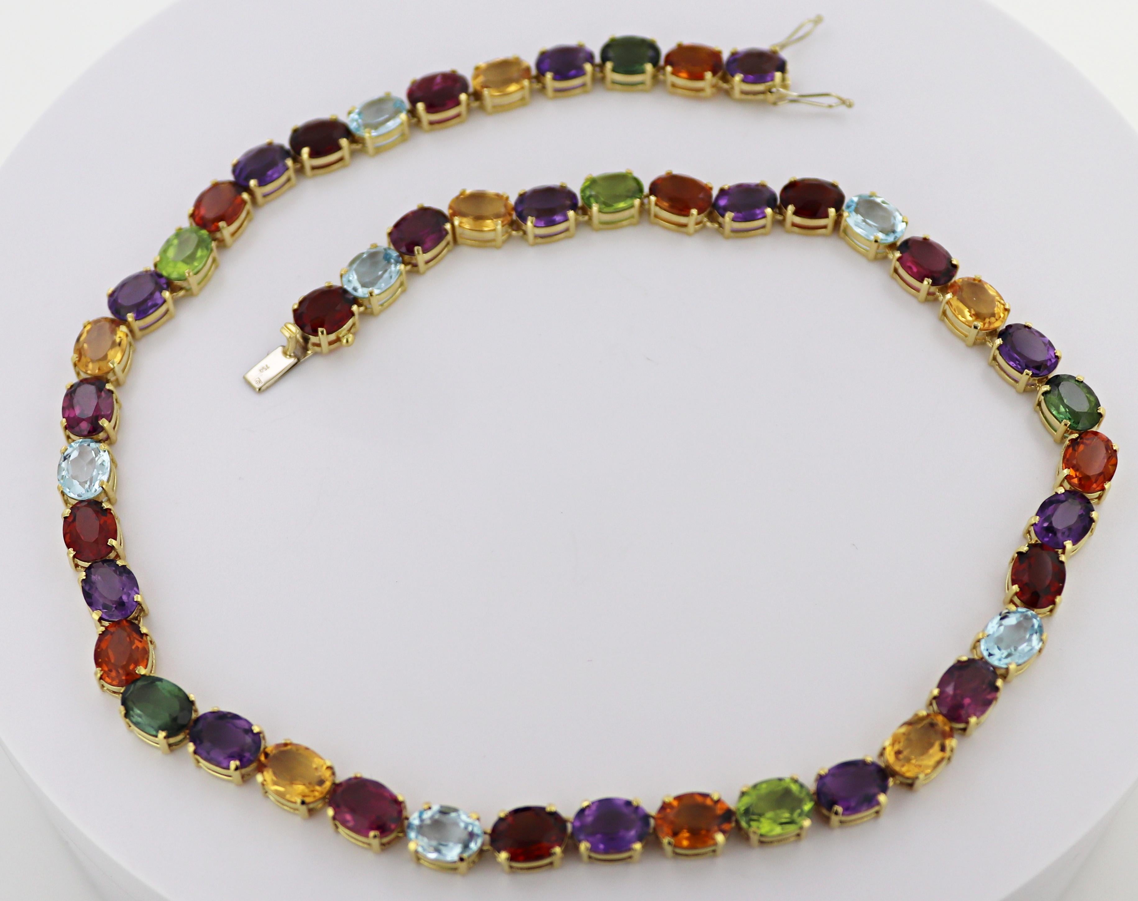 Artisan H. Stern Multi-Stone, 18k Yellow Gold Necklace For Sale