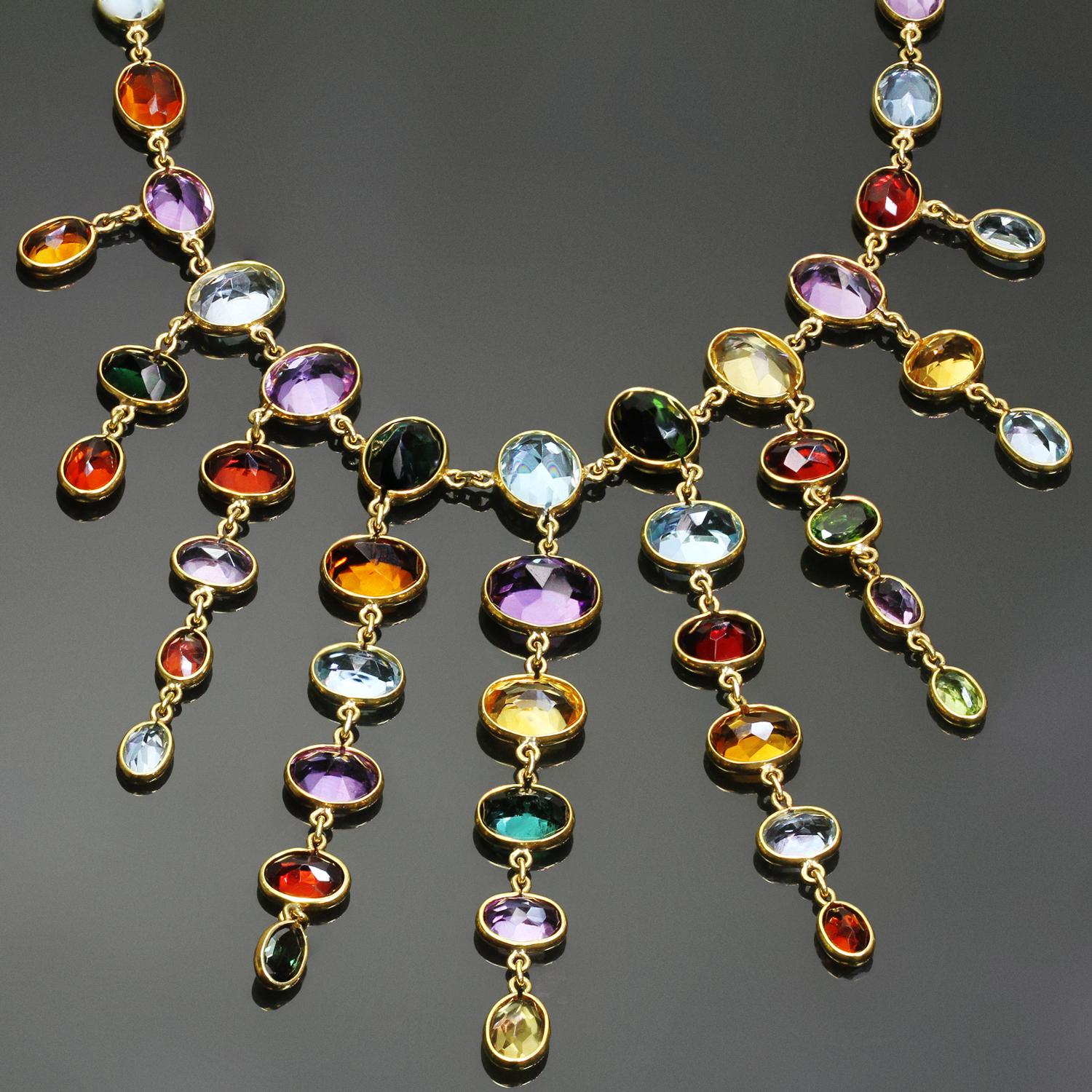 multicolor gem necklace