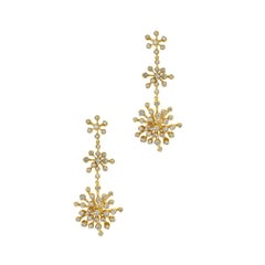 H. Stern Noble Orecchini a goccia con fiocco di neve in oro