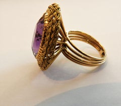 H Stern Oval Amethyst  Ring in 18 Karat Rose Gold
