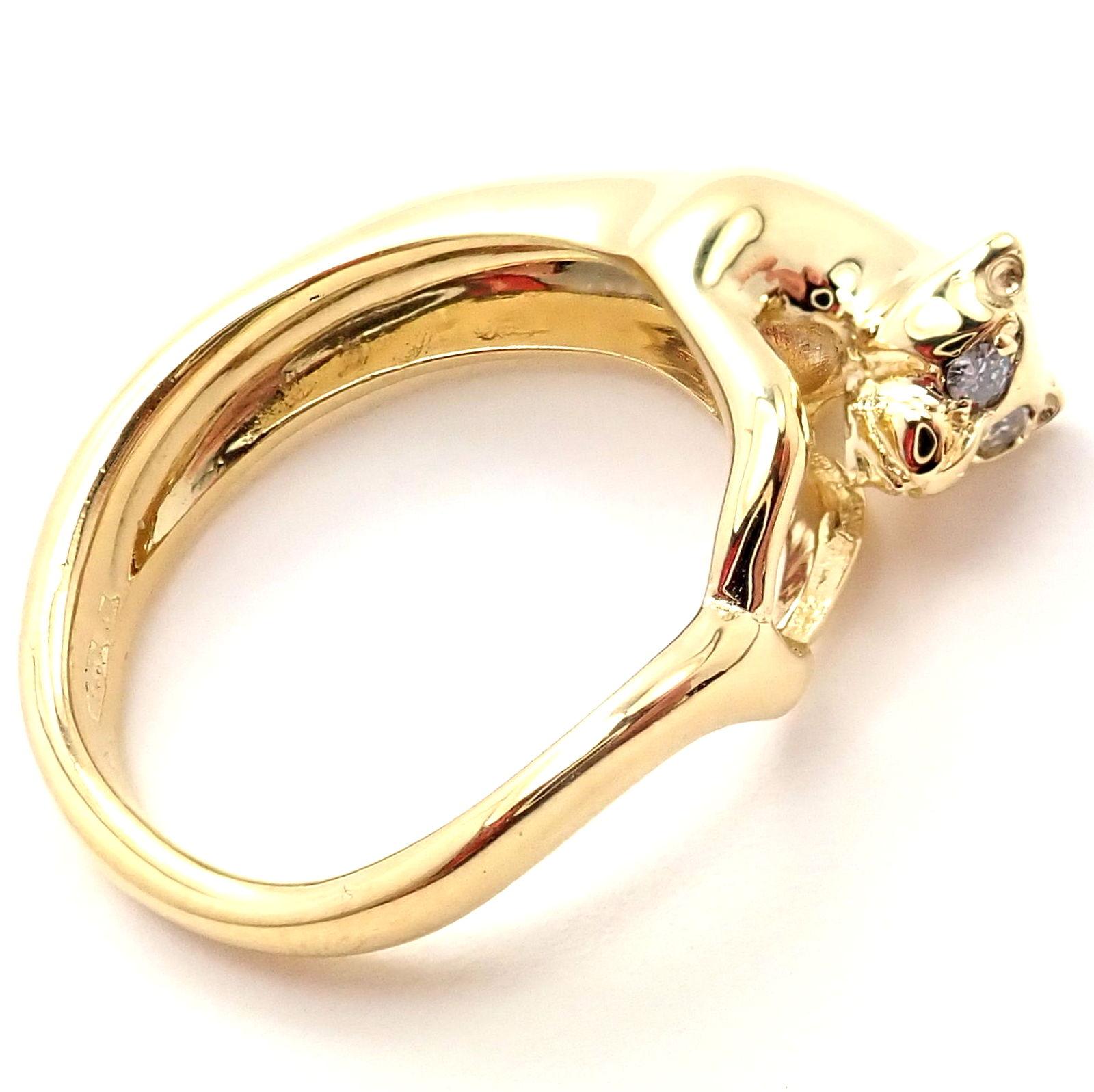 H. Stern Panther Diamond Yellow Gold Ring 5