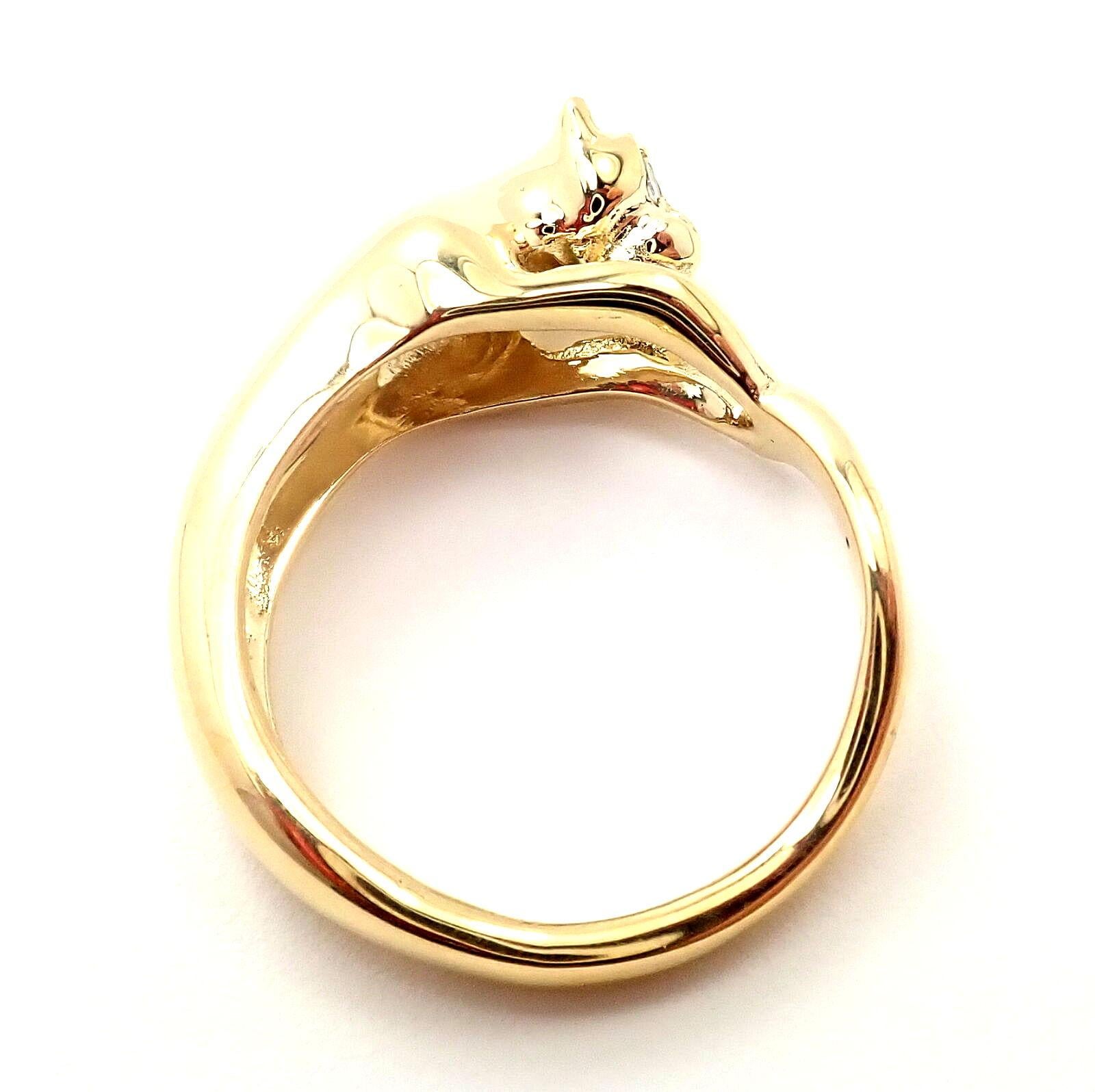 H. Stern Panther Diamond Yellow Gold Ring 2