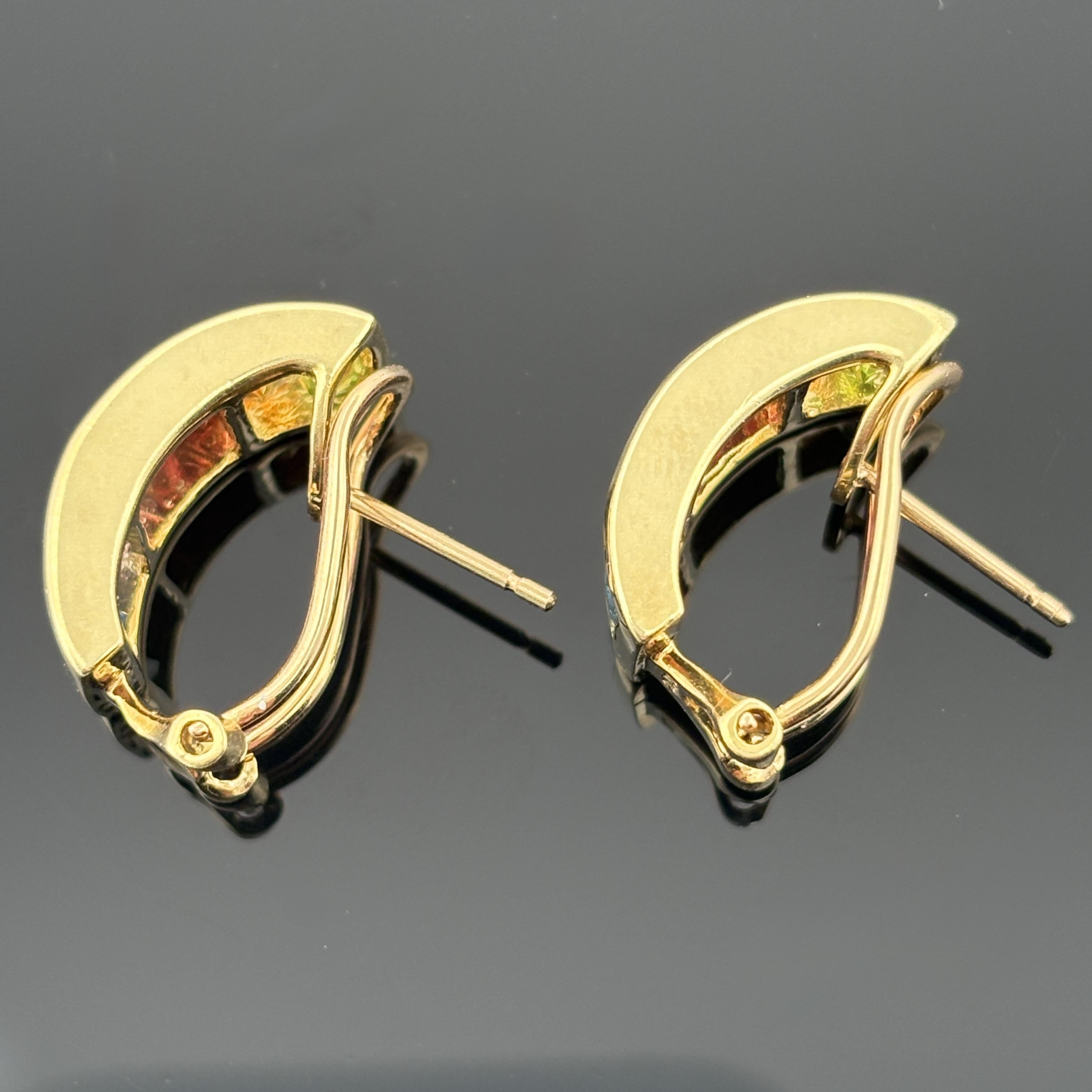Women's H. Stern Rainbow Collection Gemstone Earrings 18k Yellow Gold