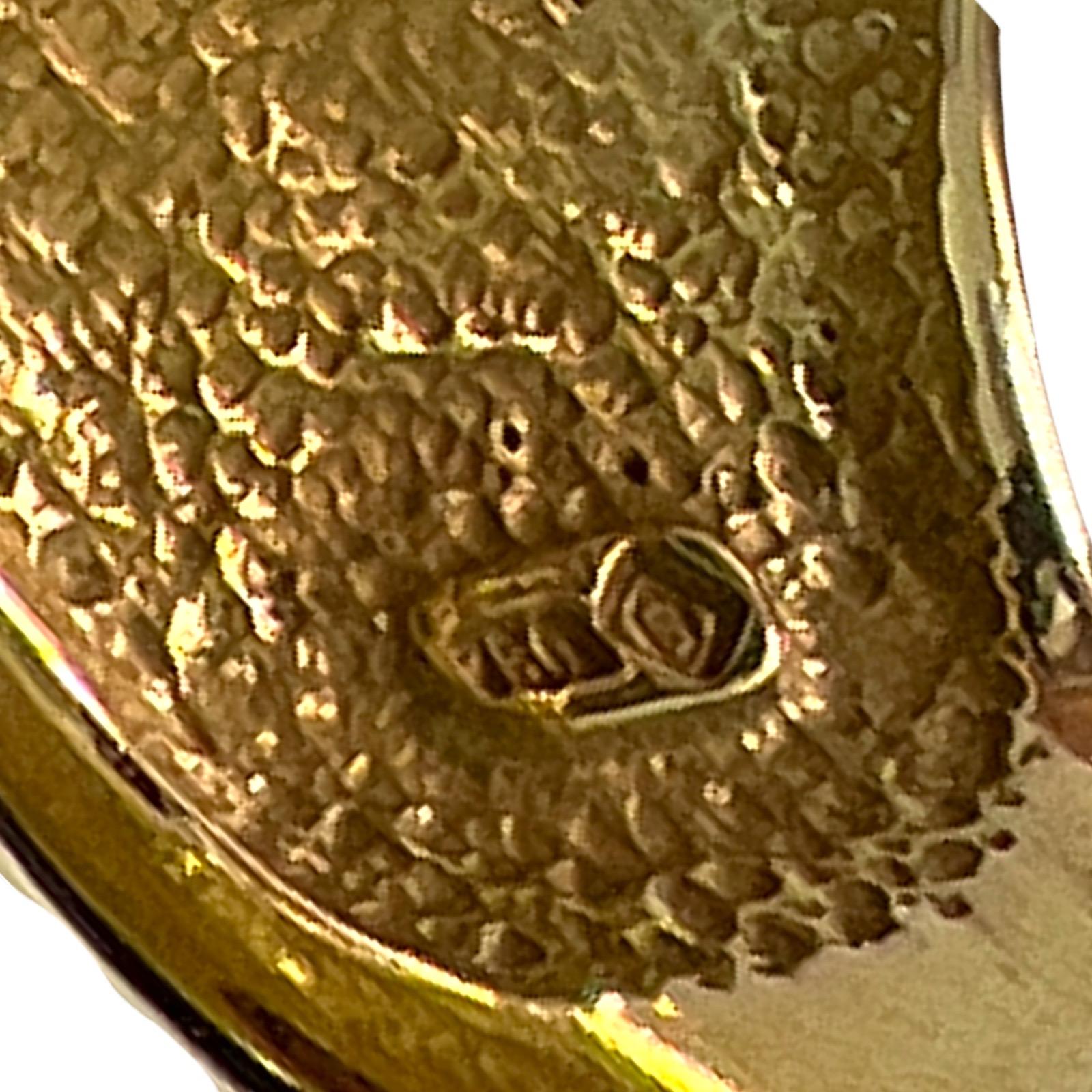 Modern H. Stern Rhodolite Garnet Enamel Tiger Pattern 18 Karat Yellow Gold Band Ring