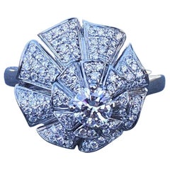 Vintage H. Stern Ring GIA .40ct Faint Pink VS1 18k White Gold Genesis Sz 7